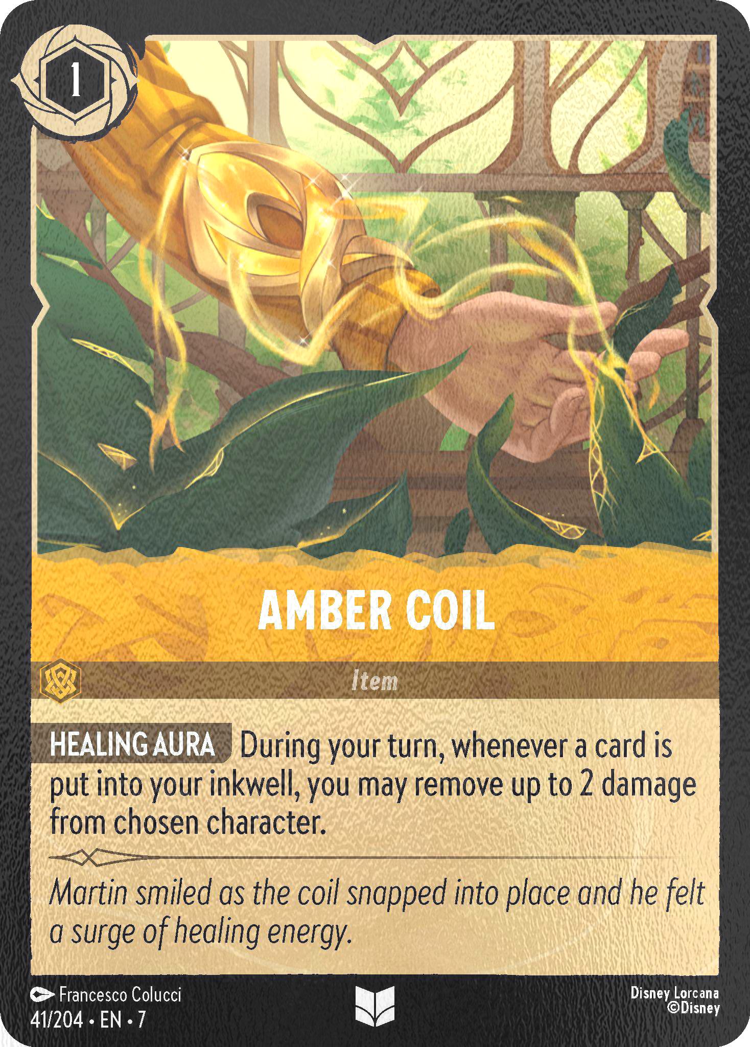 Island cold foil – Lorcana Amber Coil - 41/204 [Archazia's Island] [Cold Foil]