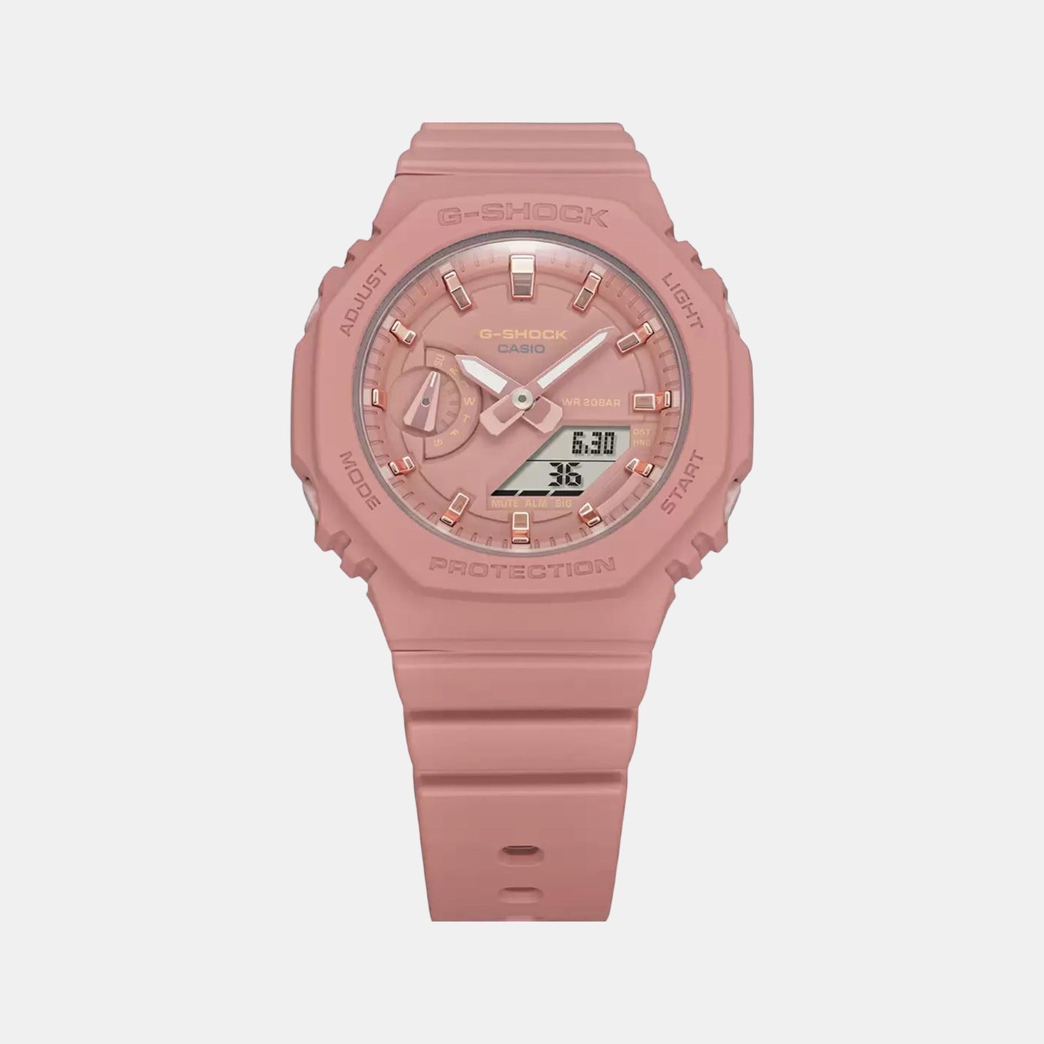 Casio G-Shock Women Quartz Pink Dial Analog-Digital Resin Watch G1108