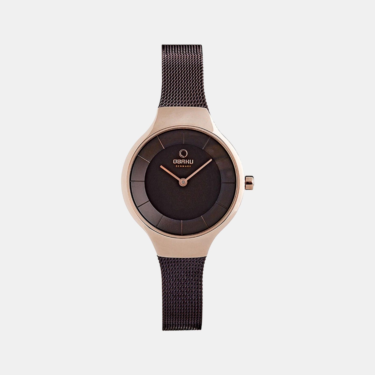 Obaku Ekko Walnut Women Quartz Brown Dial Analog Stainless Steel Watch V166LXVNMN