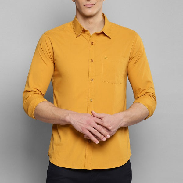 BlackTree Combo of 2 Cotton Shirt for Man ( Black and Mustard ) - view 3