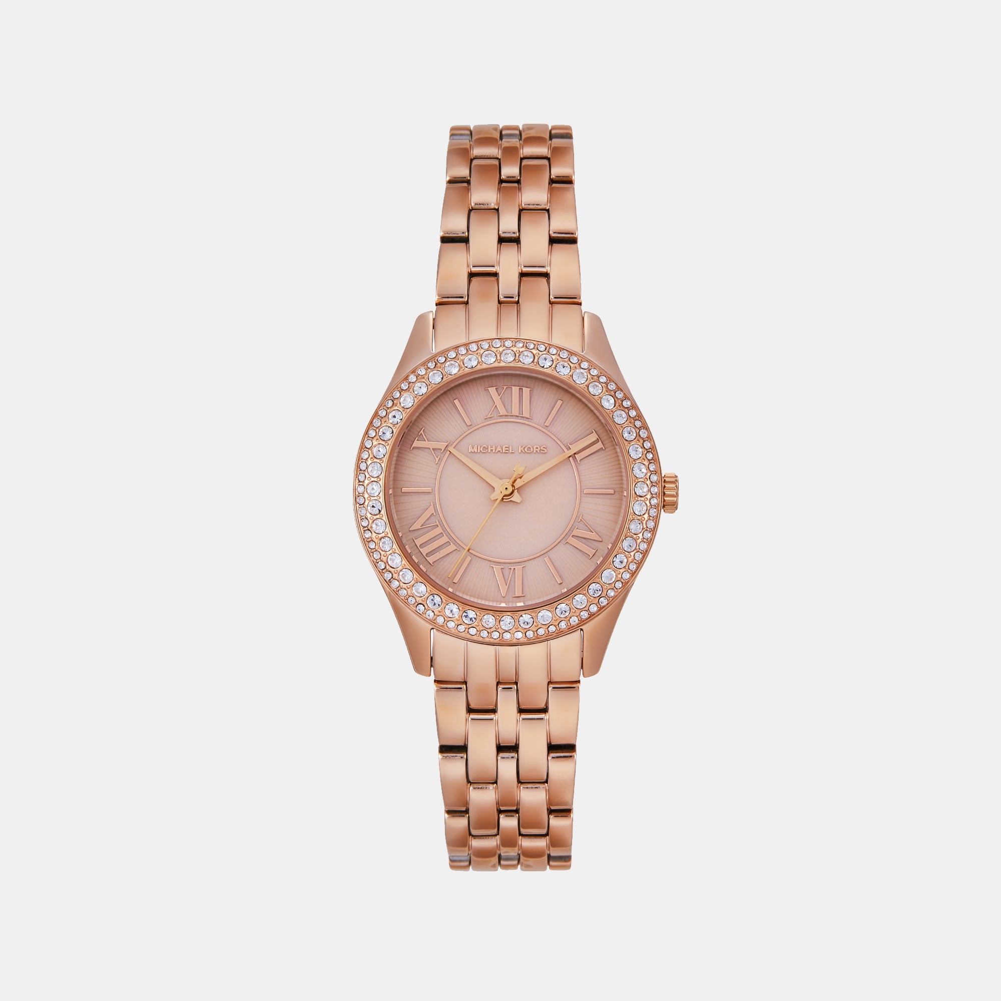 Michael Kors Harlowe Women Quartz Mother Of Pearl Dial Analog Stainless Steel Watch MK4845