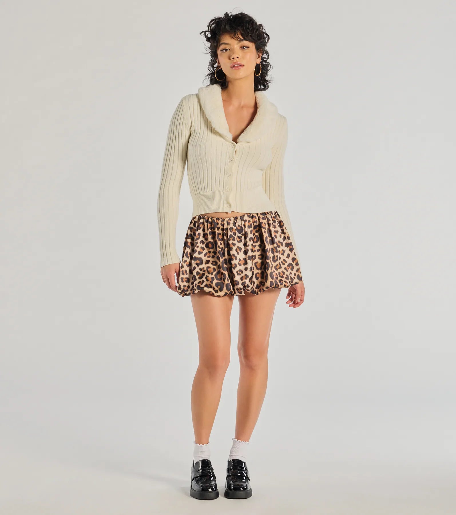 Windsor So Extra Faux Fur Trim Cardigan - view 8