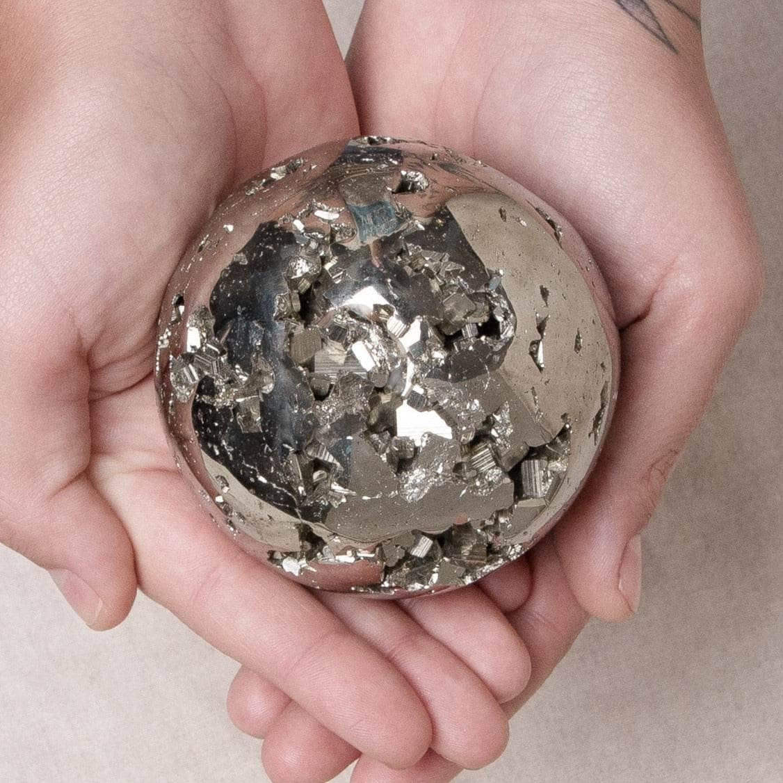 Tiny Rituals Natural Pyrite Sphere - AAA Premium Quality - view 10