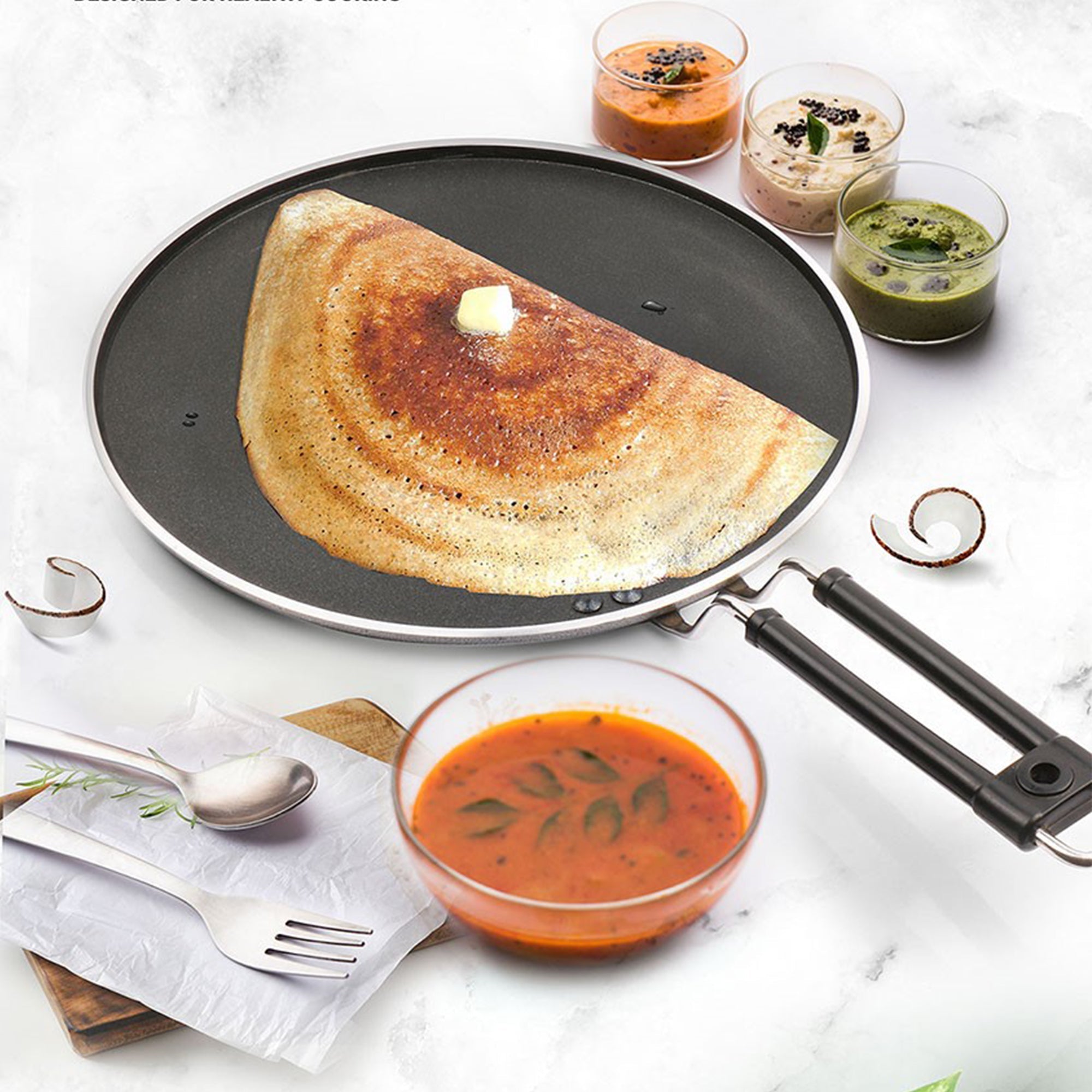 Flat Dosa Tawa Blackpearl (Milton Procook) – Grey - view 6