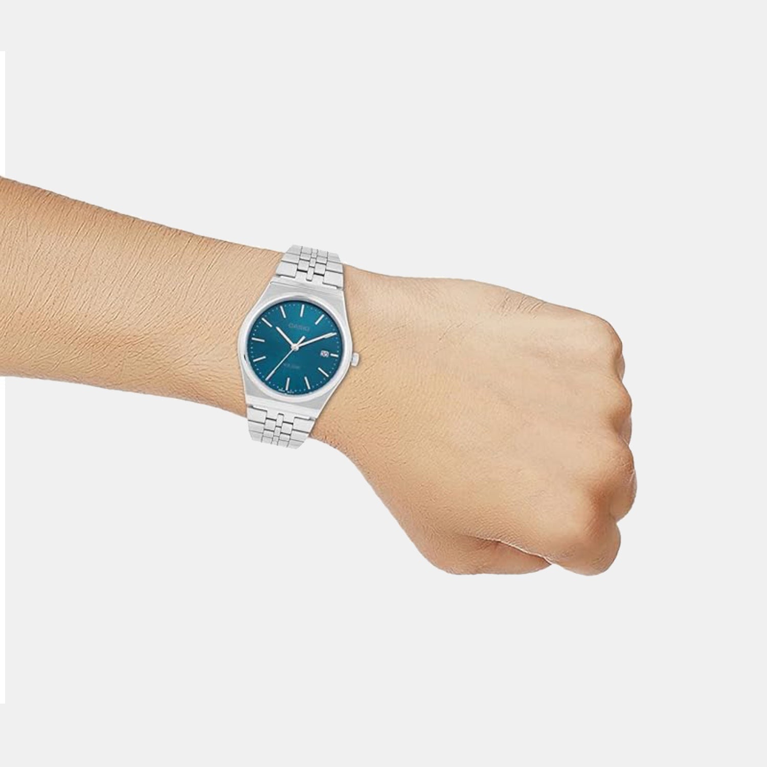 Casio Enticer Men Quartz Blue Dial Analog Stainless Steel Watch A2199 - view 5