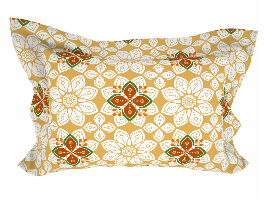 Spaces India Floral Super Lemon - Yellow Microfibre Double Bedsheet - Adore By Welspun - view 5