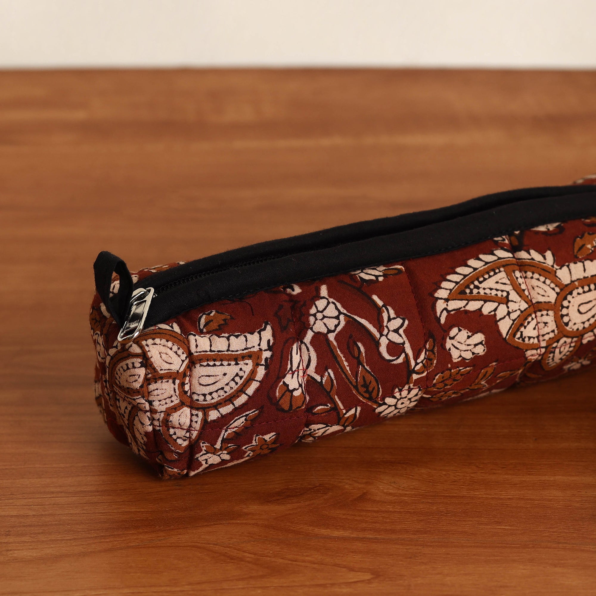 NOORI BAZAR Brown - Handmade Quilted Cotton Pencil Pouch 07 - view 2