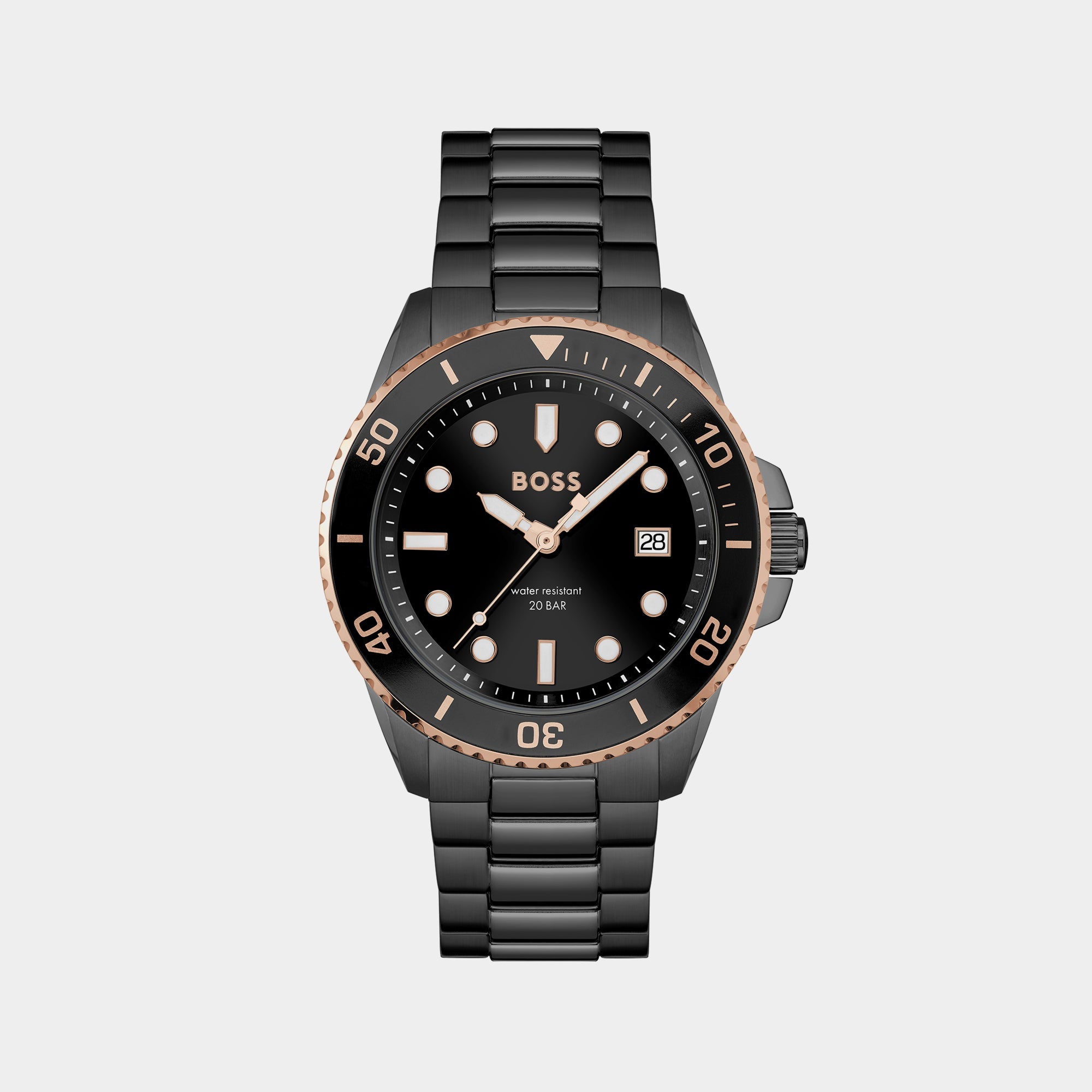 Boss Ace Men Quartz Black Dial Analog Stainless Steel Watch 1514013