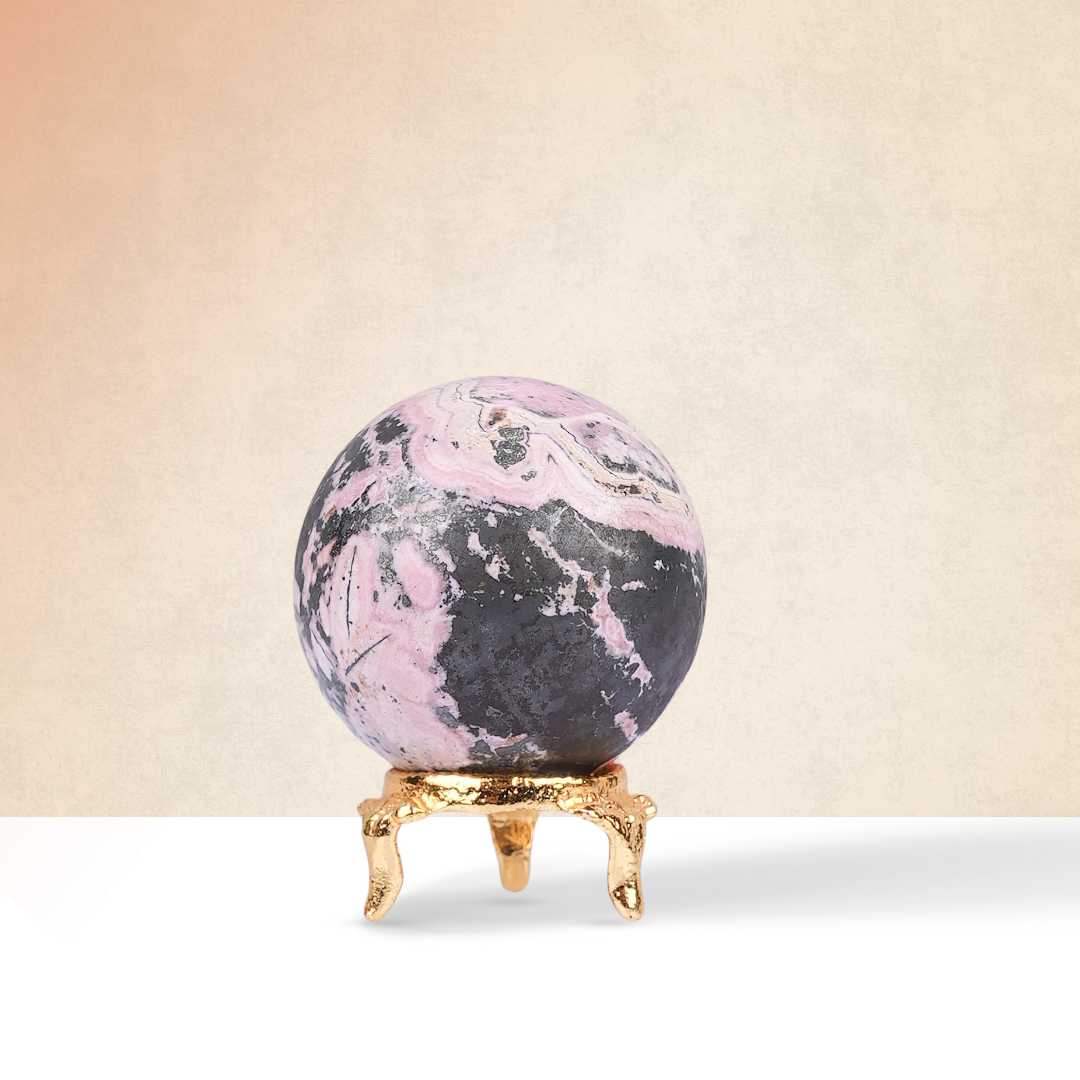Rhodonite sphere ball – Gemsmantra Rhodonite Sphere/Ball