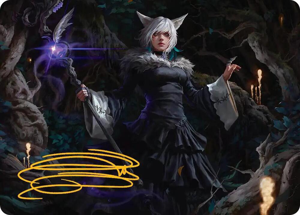 Magic 21/53 - Y'shtola, Night's Blessed Art Card [FINAL FANTASY: Art Series] [Gold-Stamped]