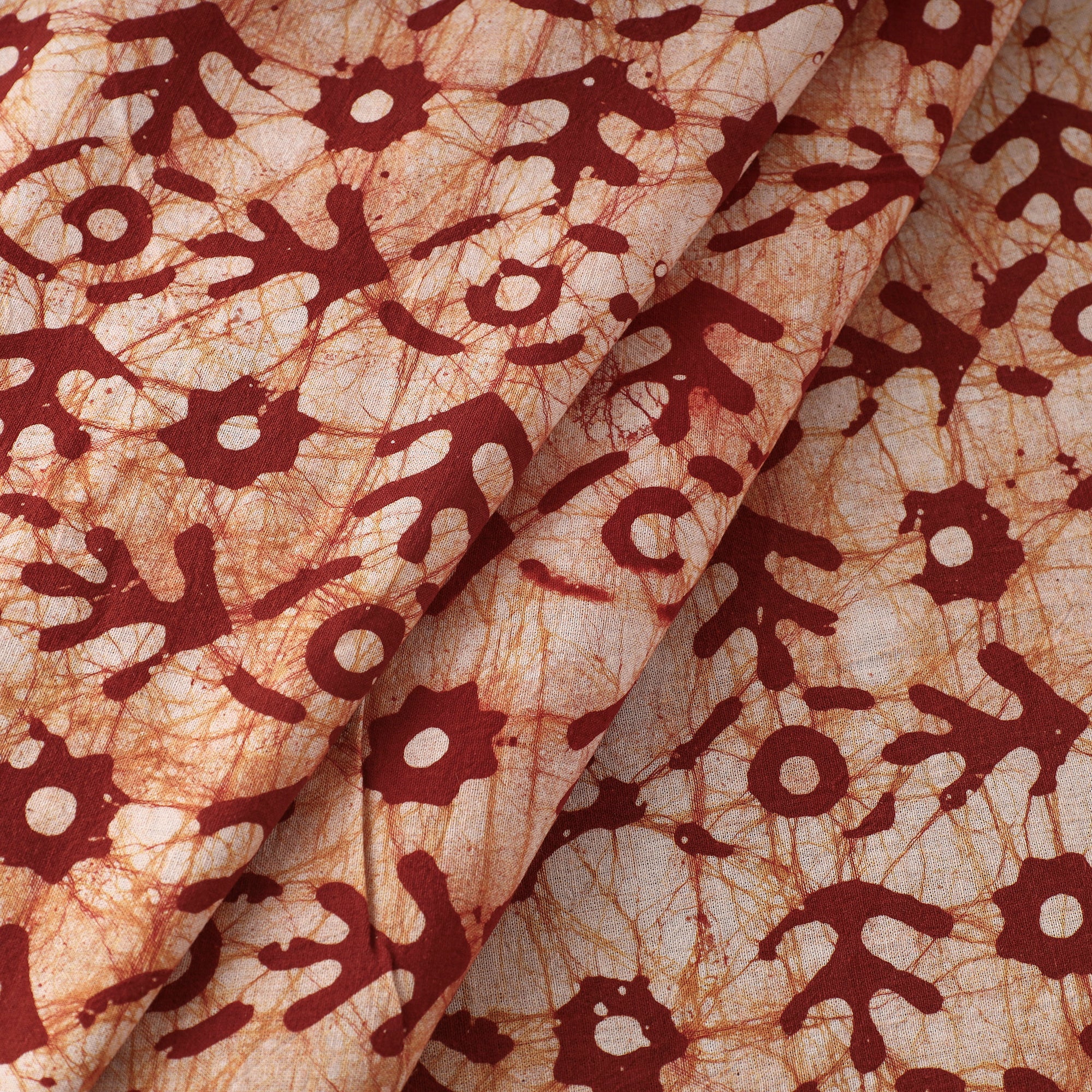 KACHCHH JI CHHAAP Brown - Pure Cotton Kutch Batik Print Fabric 51 - view 2