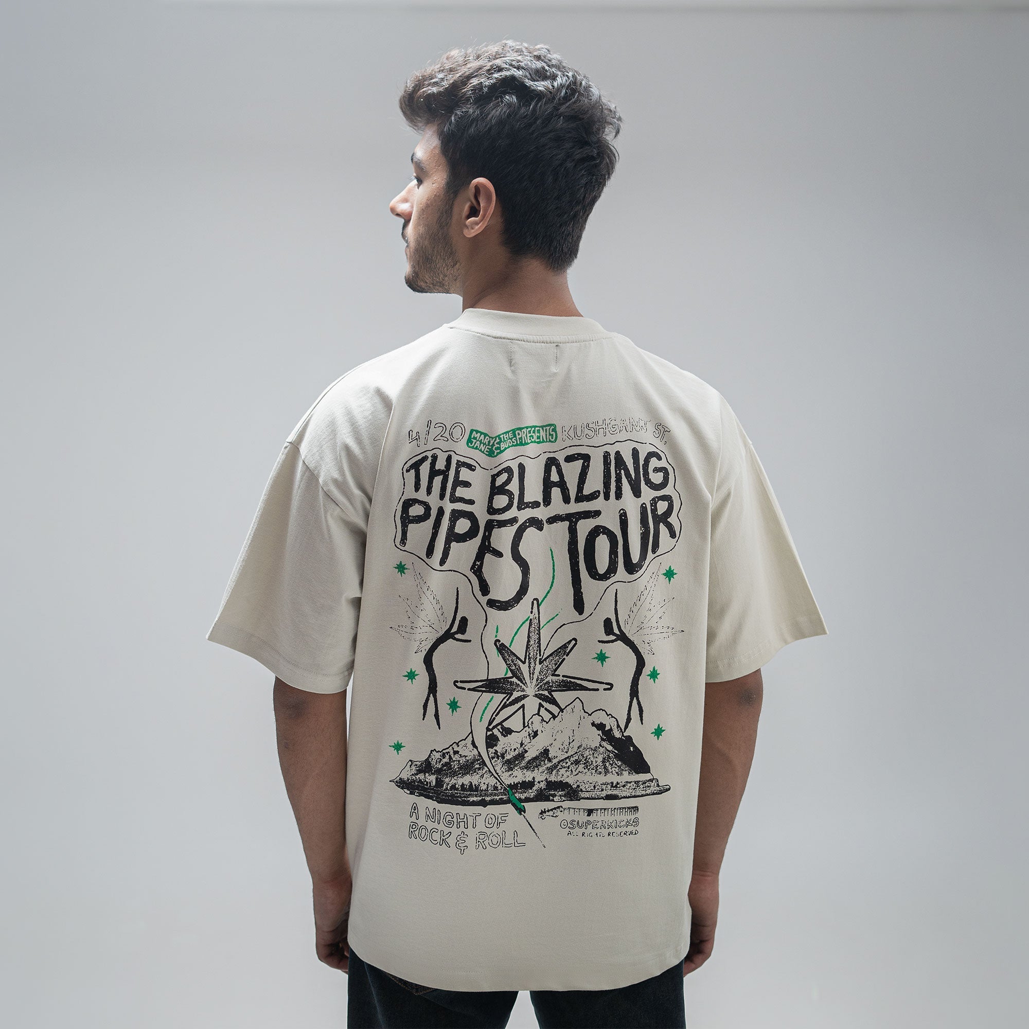 Superkicks | MJ & THE BUDS 'CONCERT TEE { SMOKE GREEN - view 4