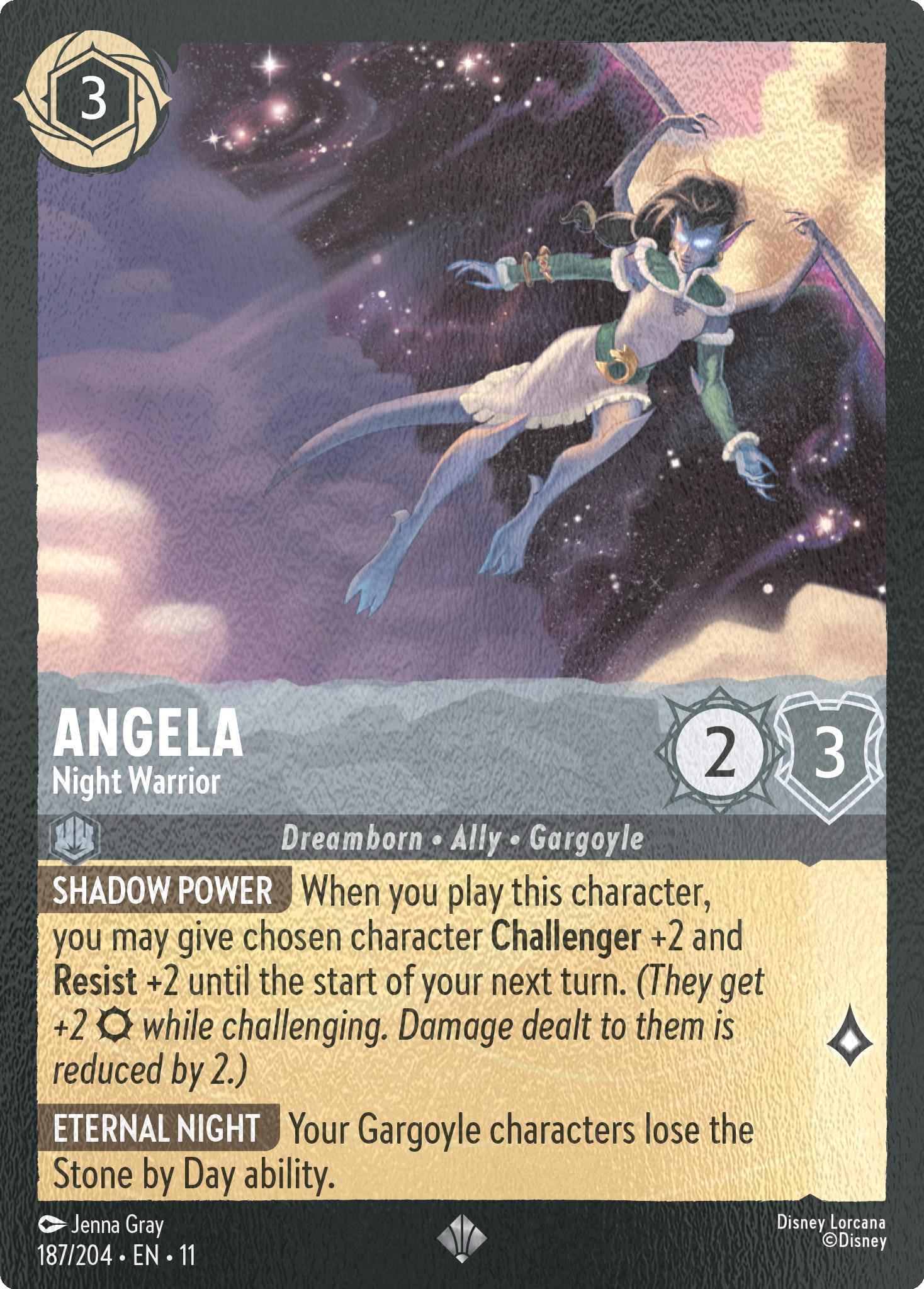 204 winterspell cold – Lorcana Angela - Night Warrior - 187/204 [Winterspell] [Cold Foil]