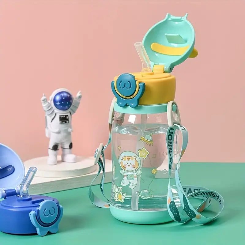 Roposo Clout Cute Cartoon Straw Water Bottle With Sipper - view 2
