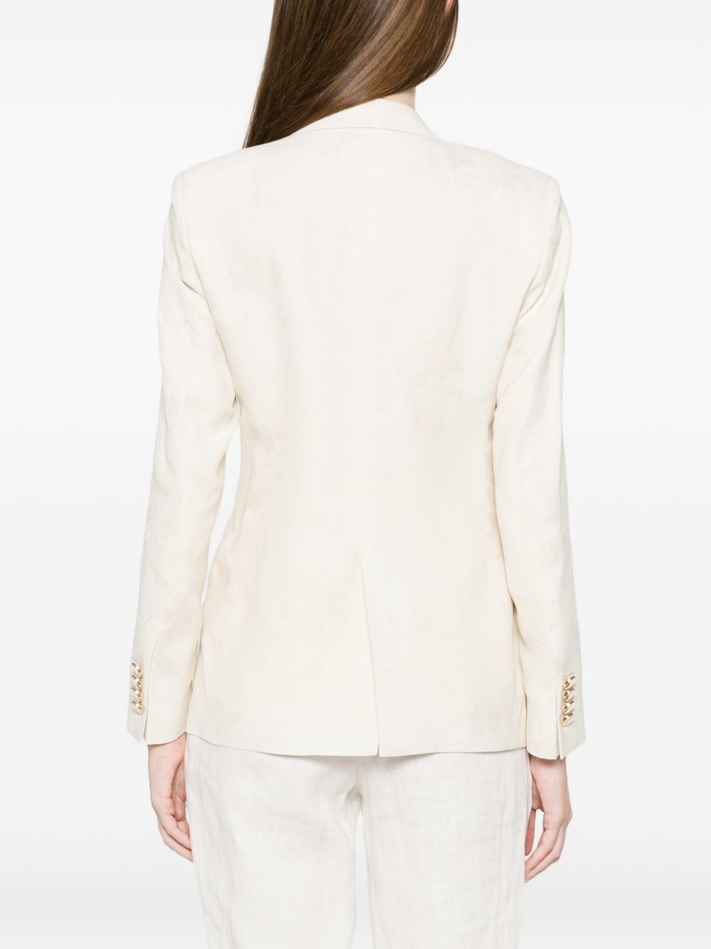 L.B.M. 1911 Linen blend double-breasted jacket - view 3