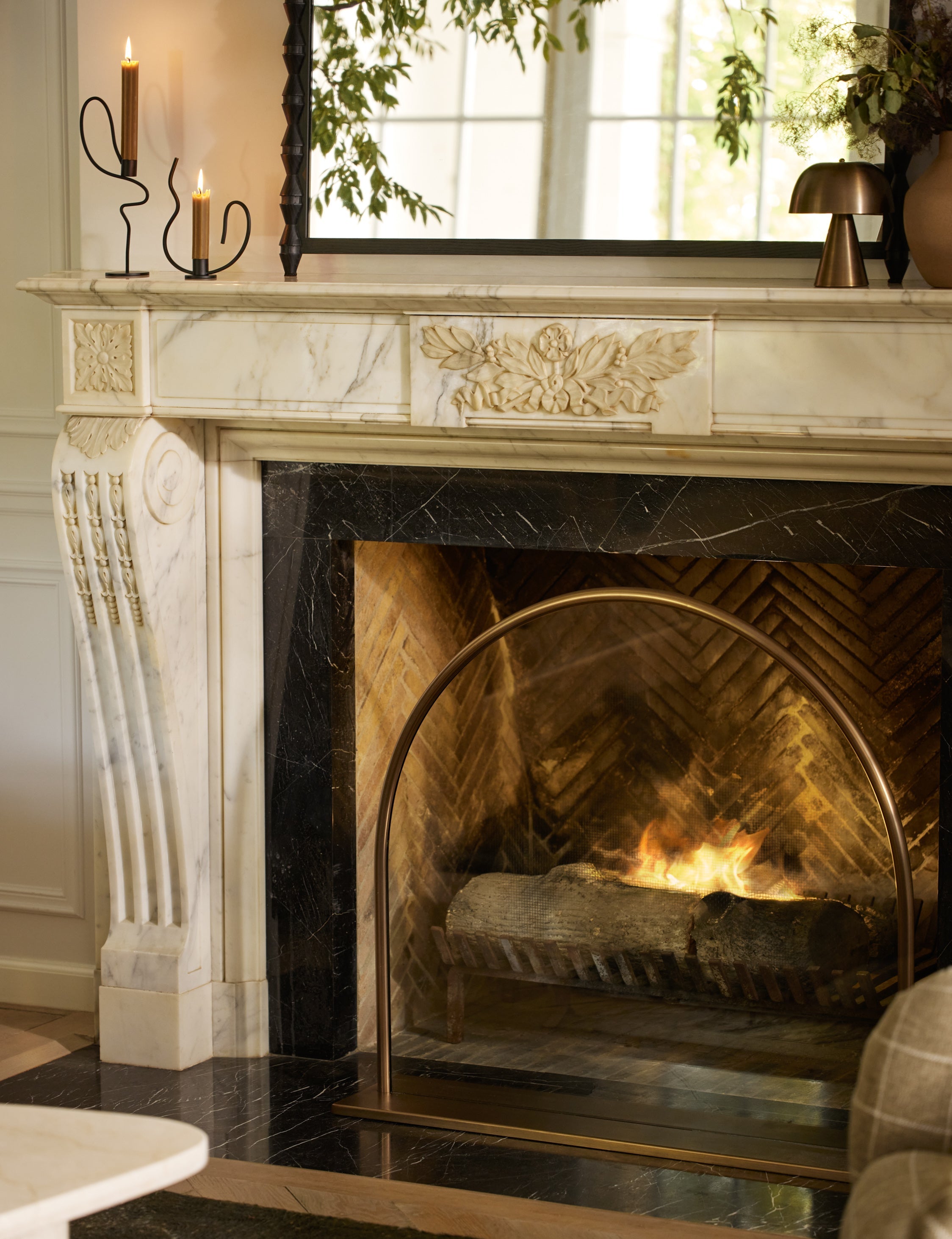 Lulu and Georgia Callion Glass Fireplace Screen - view 2