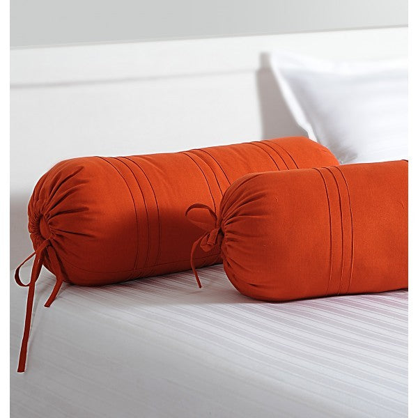 Swayam India Rust Bolster Cover