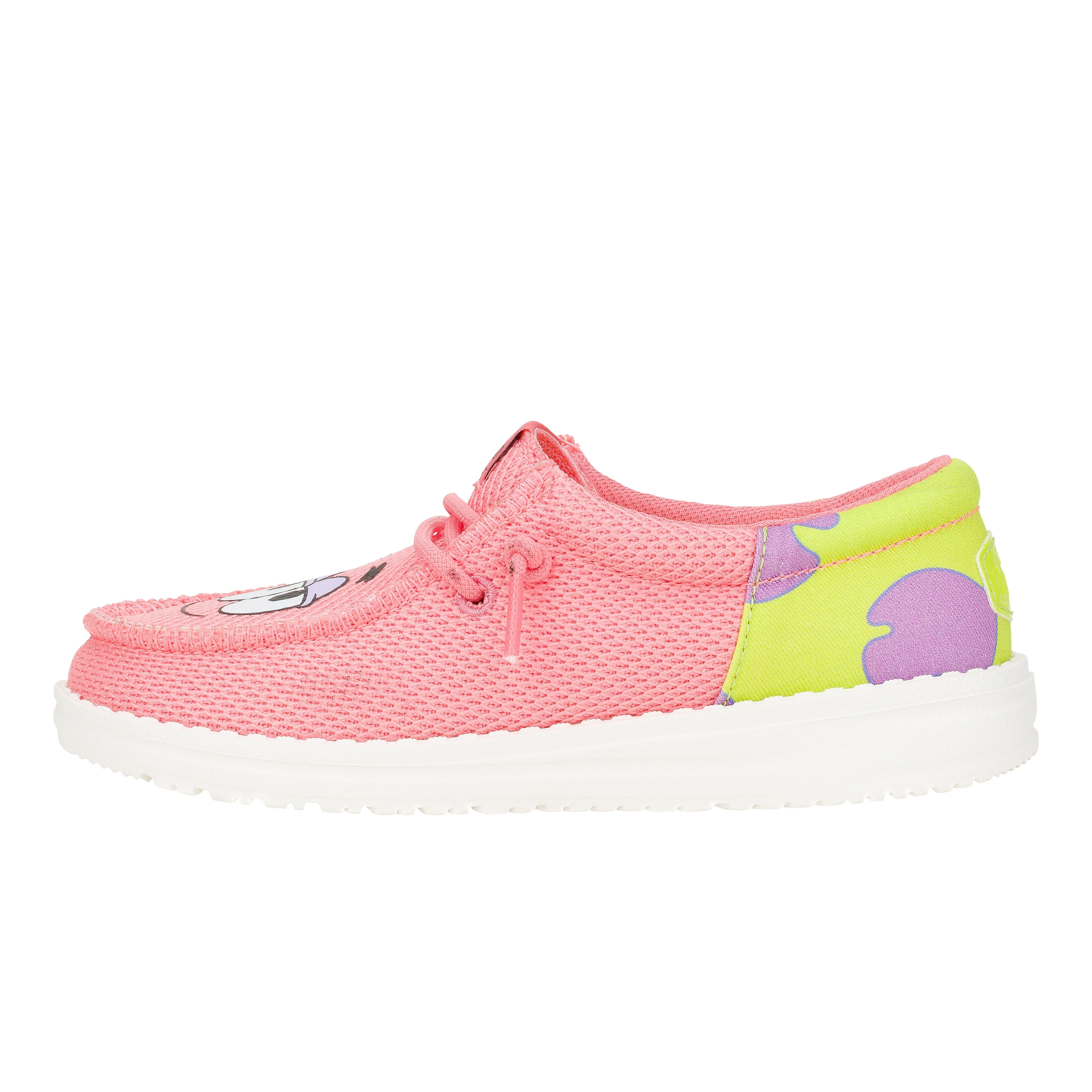 HEYDUDE shoes Wally Funk Youth SpongeBob Patrick - Pink/Green