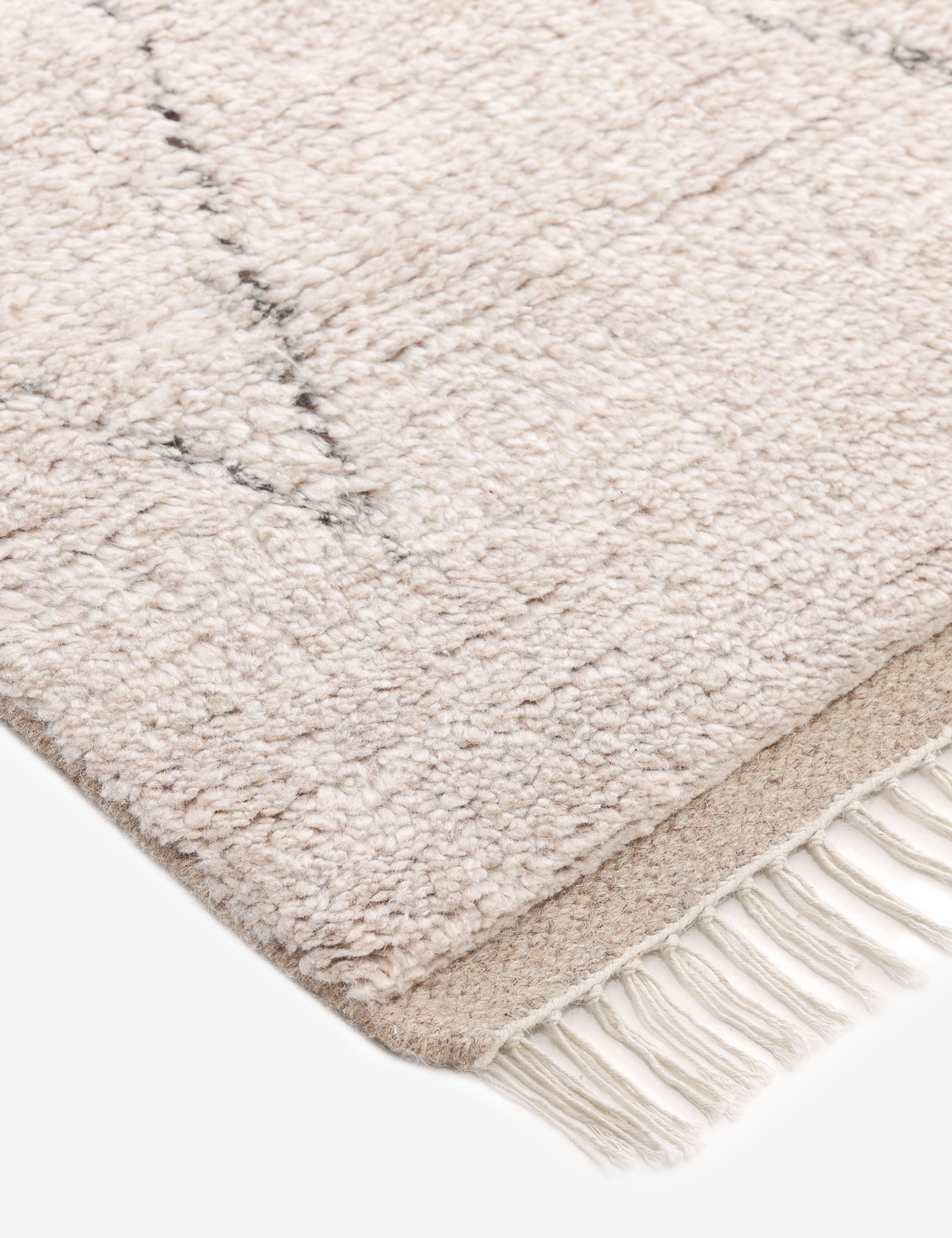 Lulu and Georgia Ferra Hand-Knotted Wool-Blend Moroccan Style Shag Rug - view 2