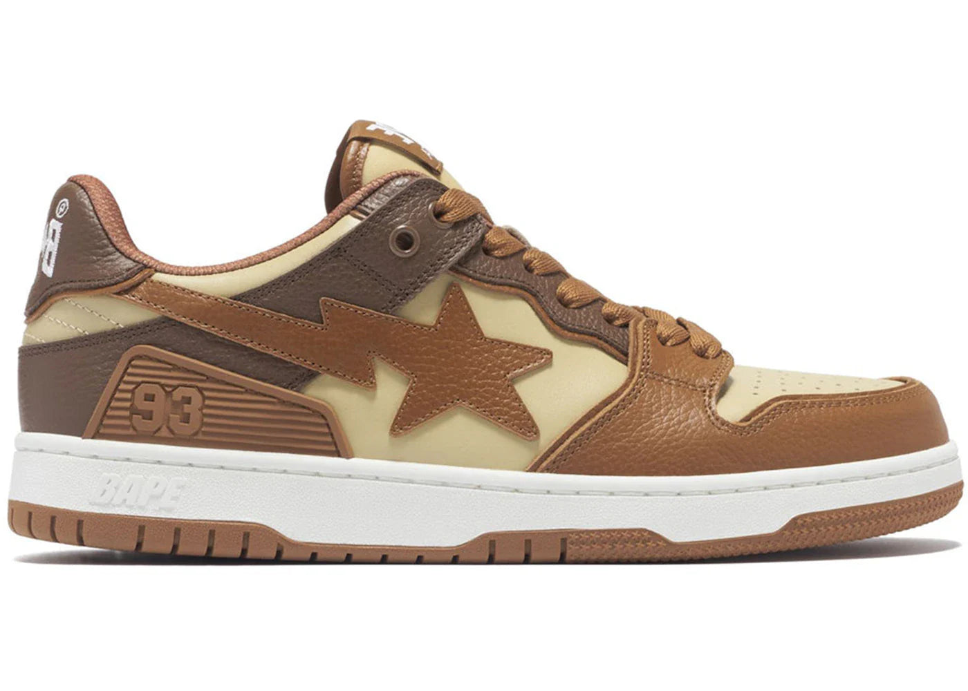 BAPE A Bathing Ape Sk8 Sta #5 Brown Beige