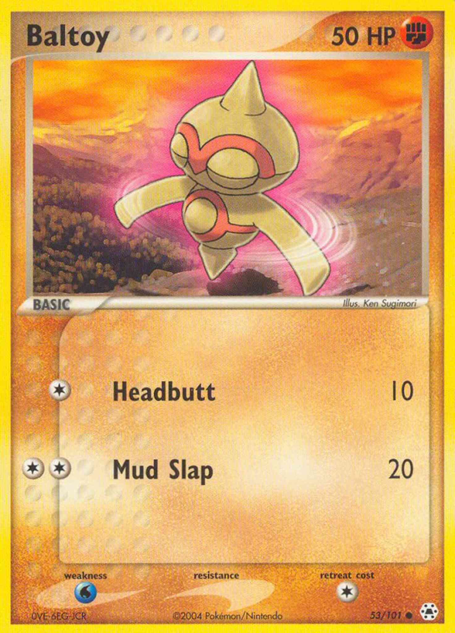 Common ex5-53 reverse – Pokémon Baltoy - 53/101 - Common [ex5-53] [Reverse Holo]