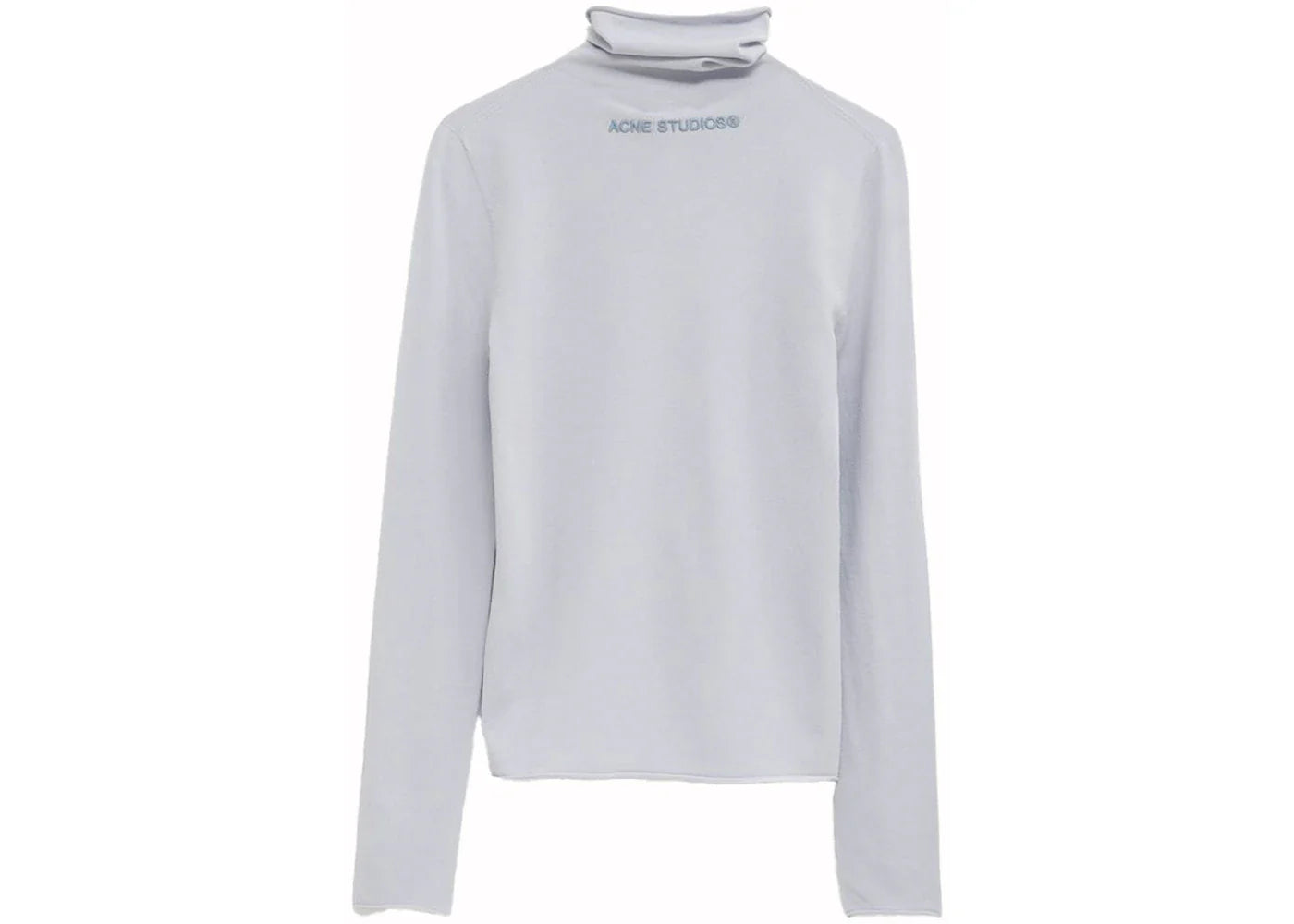 Acne Studios Turtleneck Sweater in Lightweight Jersey Ice Blue Aqh - view 2
