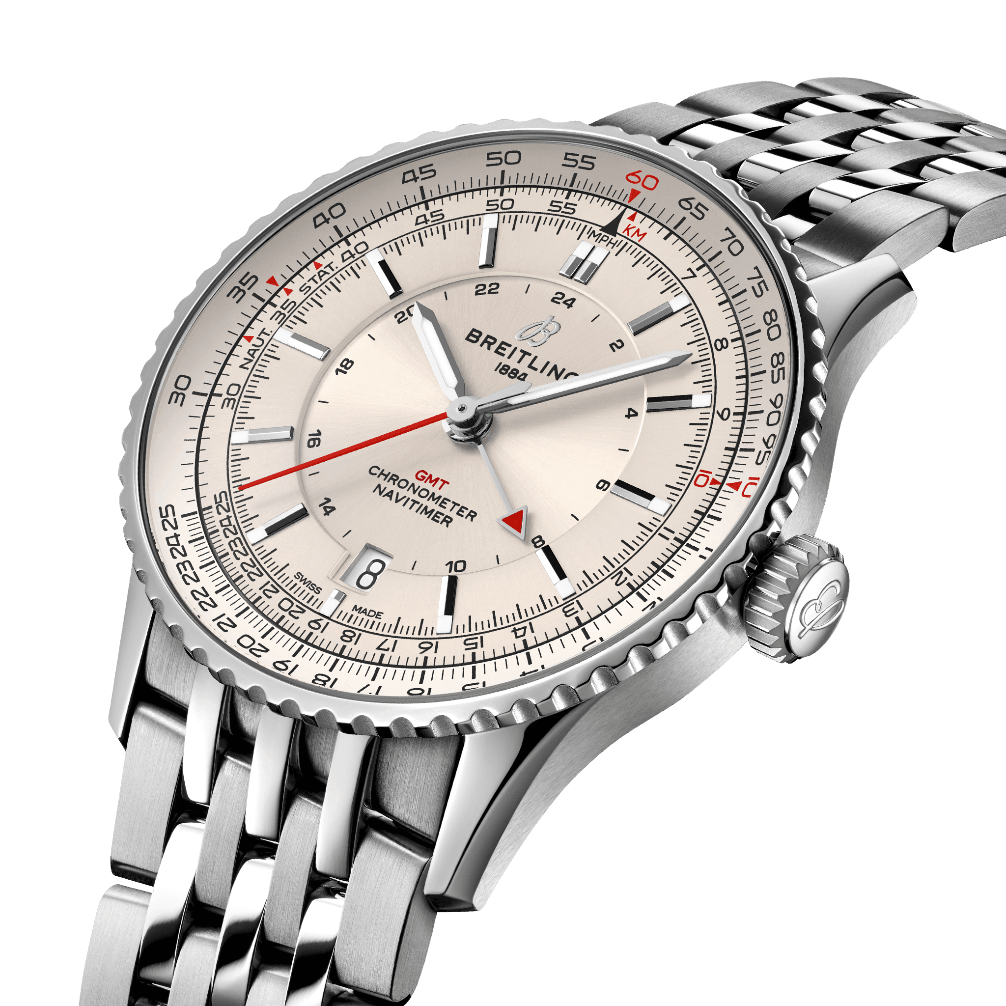 Breitling Navitimer Automatic GMT Cream Dial Men 41mm - view 4