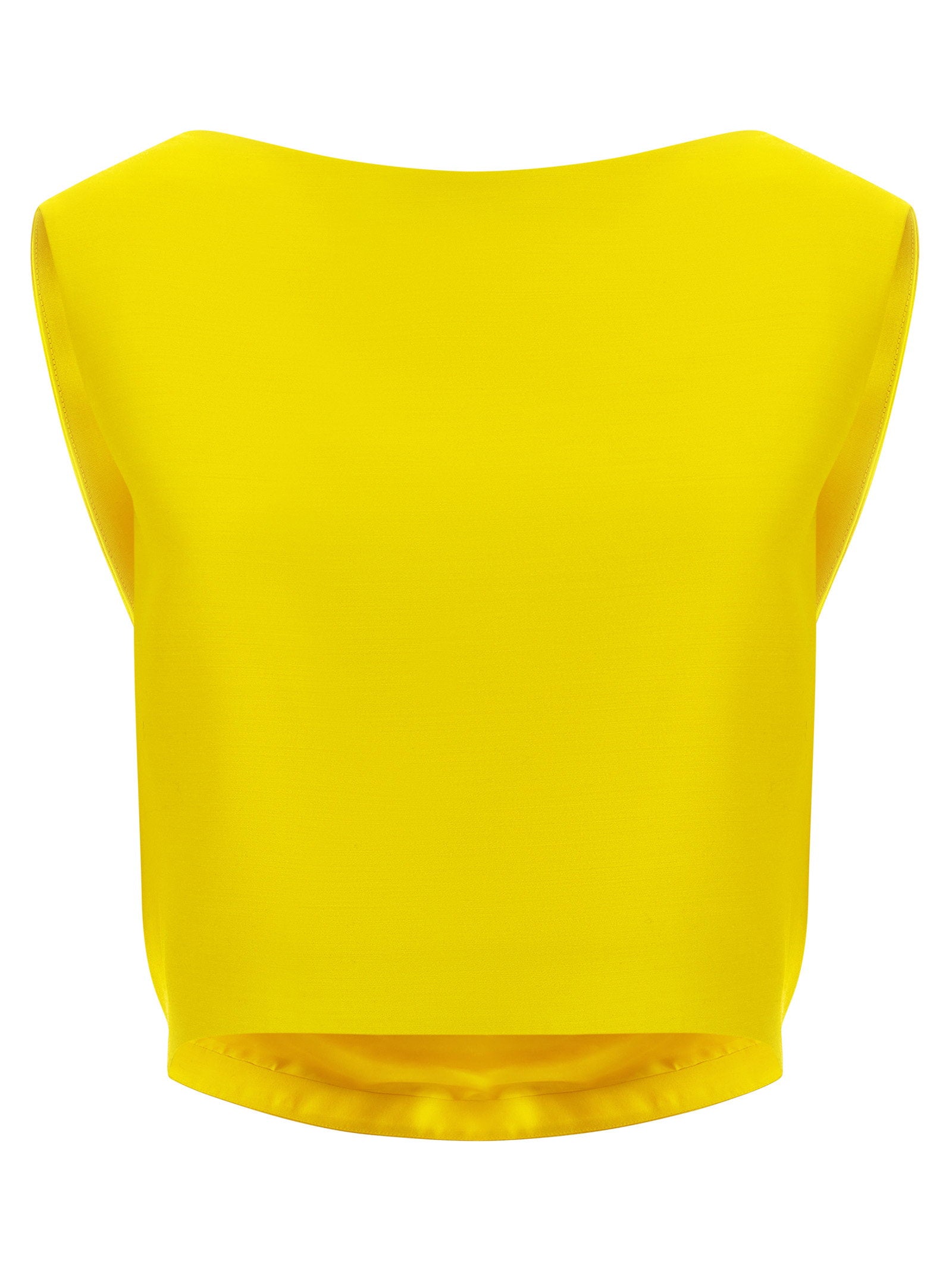 Balenciaga Draped Crop Top – 80% wool, 20% silk