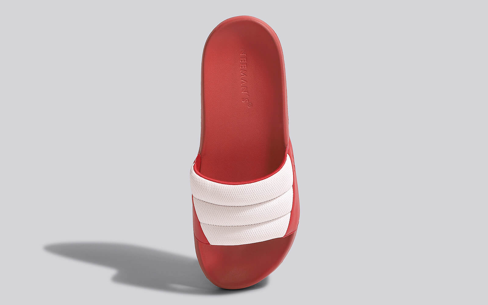 Neeman's Squooshy Slides for Men : Red-White - view 8