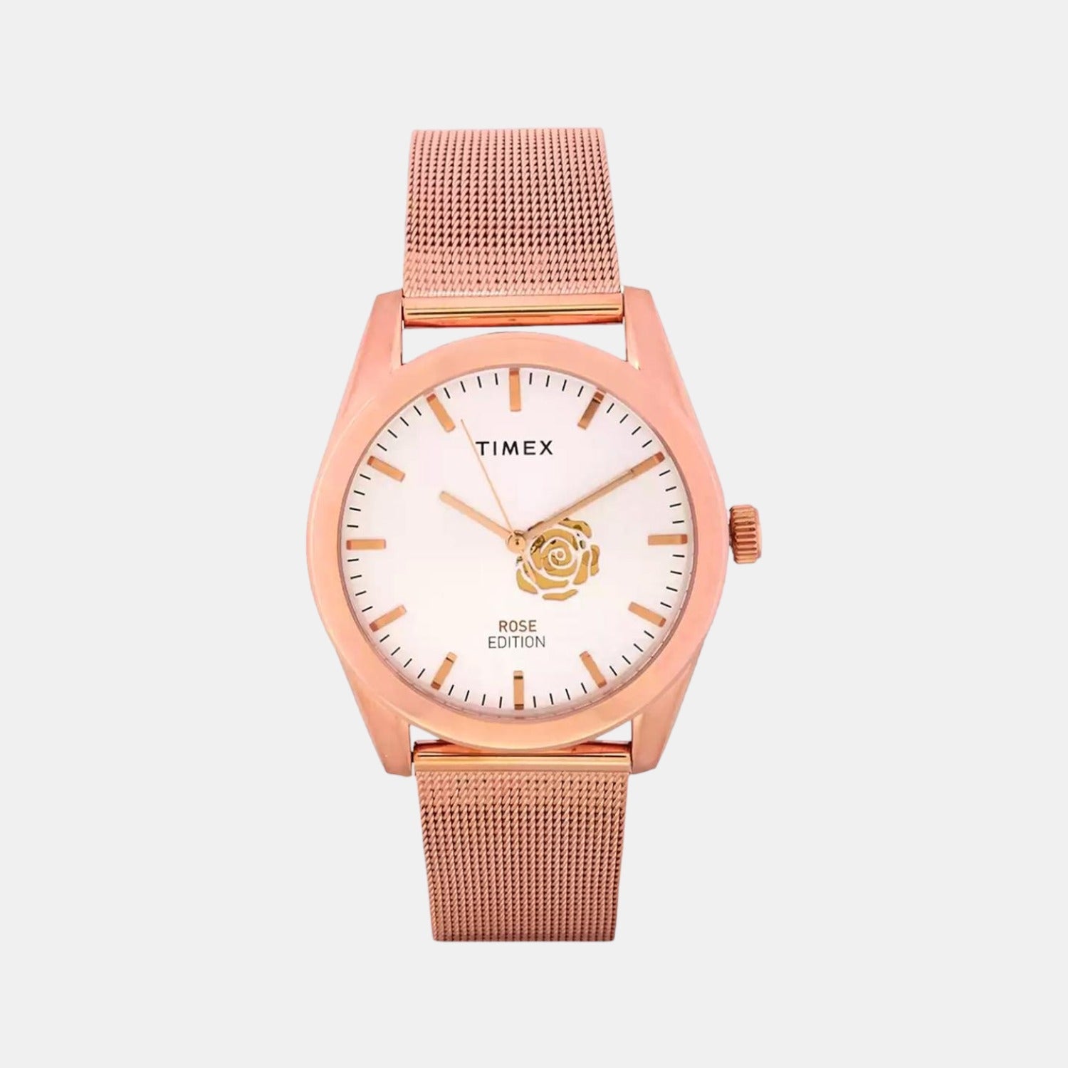 Timex Fashion Women Quartz White Dial Analog Stainless Steel Watch TWEL13200