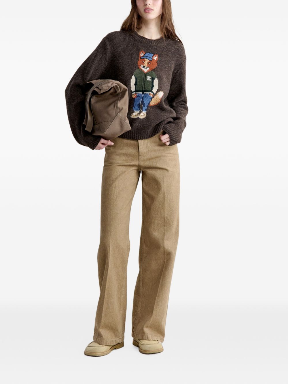 Maison Kitsuné MAISON KITSUNE'' Sweaters BROWN - view 2