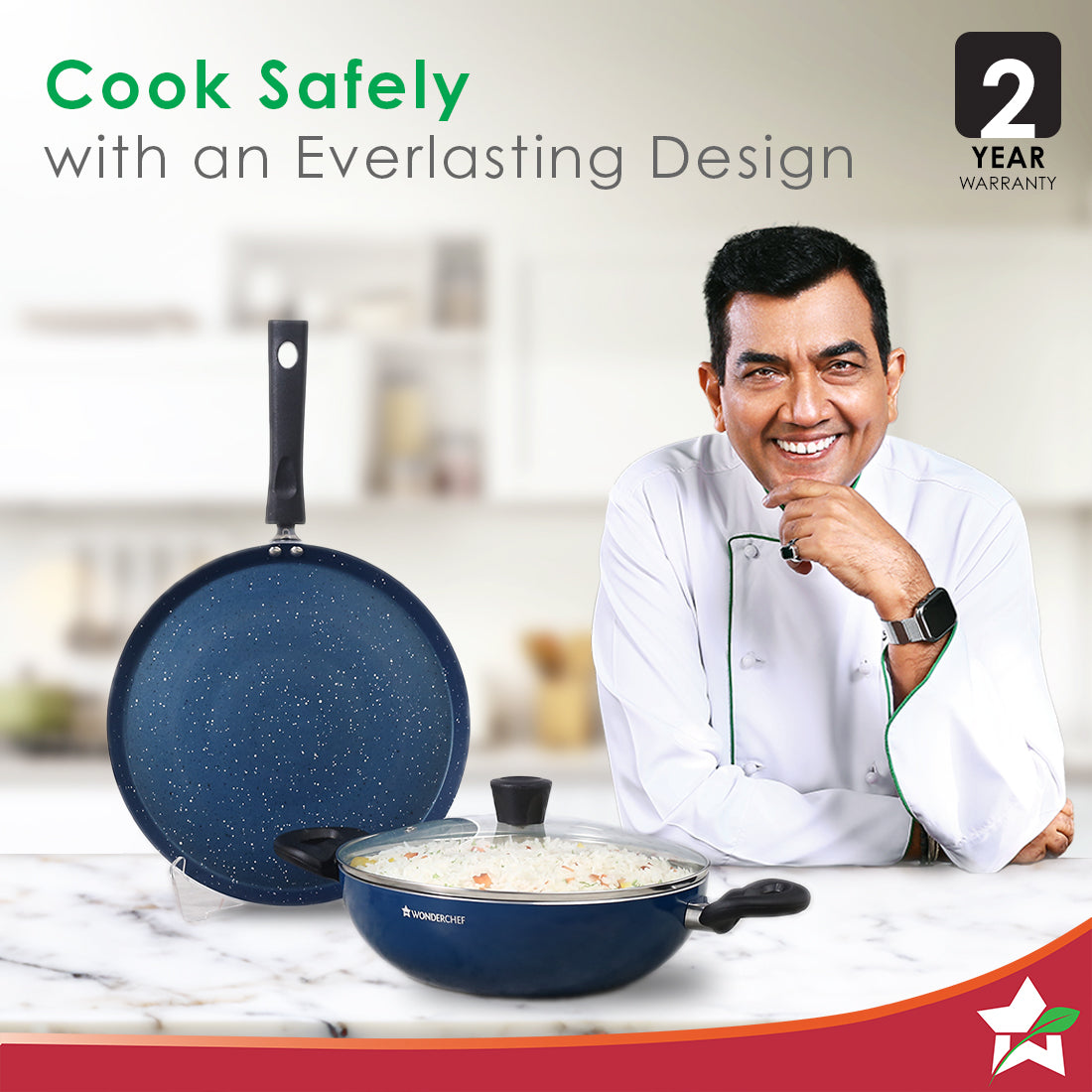 Galaxy 3pcs Cookware Set | Kadhai by black tree - view 3