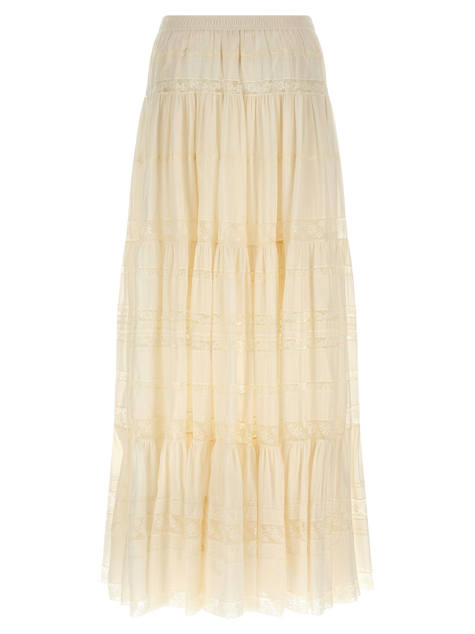 Ermanno Scervino Lace Insert Skirt – 100% cotton - view 2