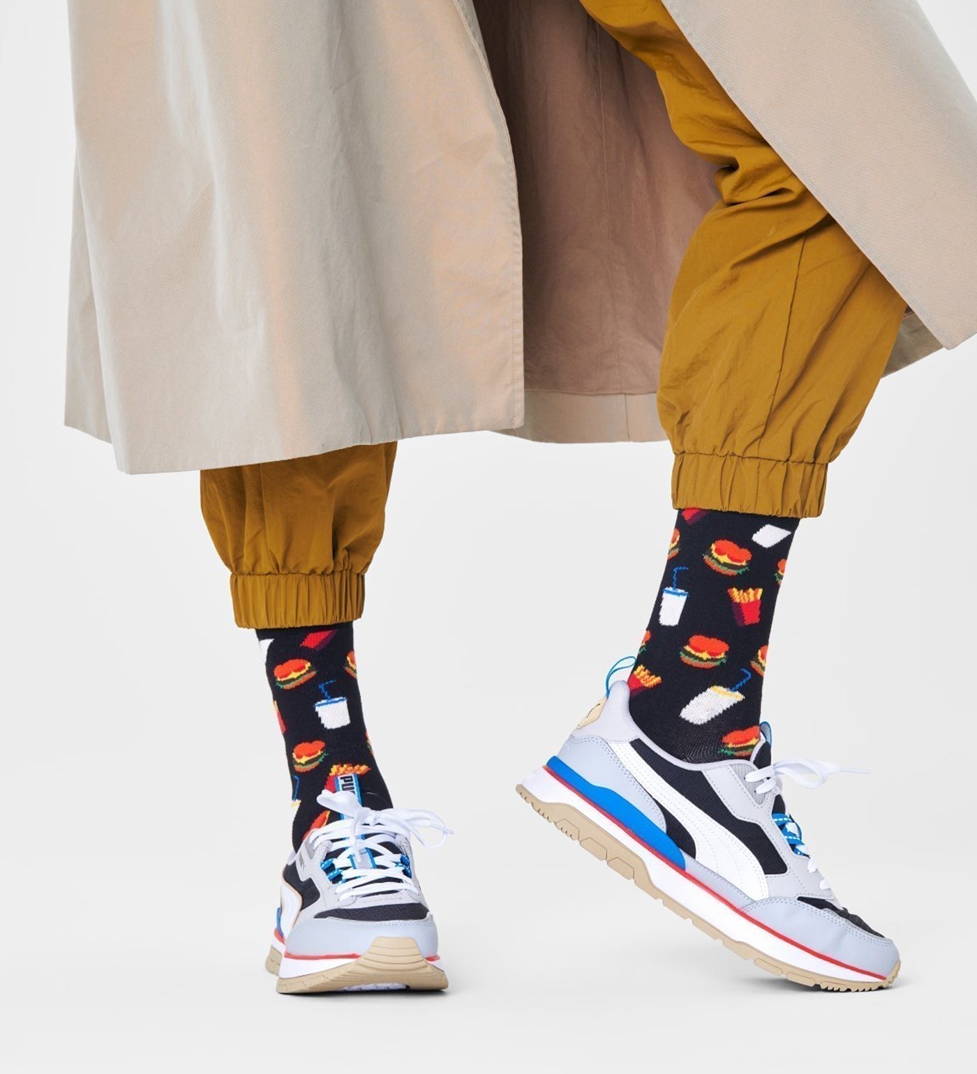 Happy Socks Unisex Hamburger Crew Length Socks for Women and Men - view 4