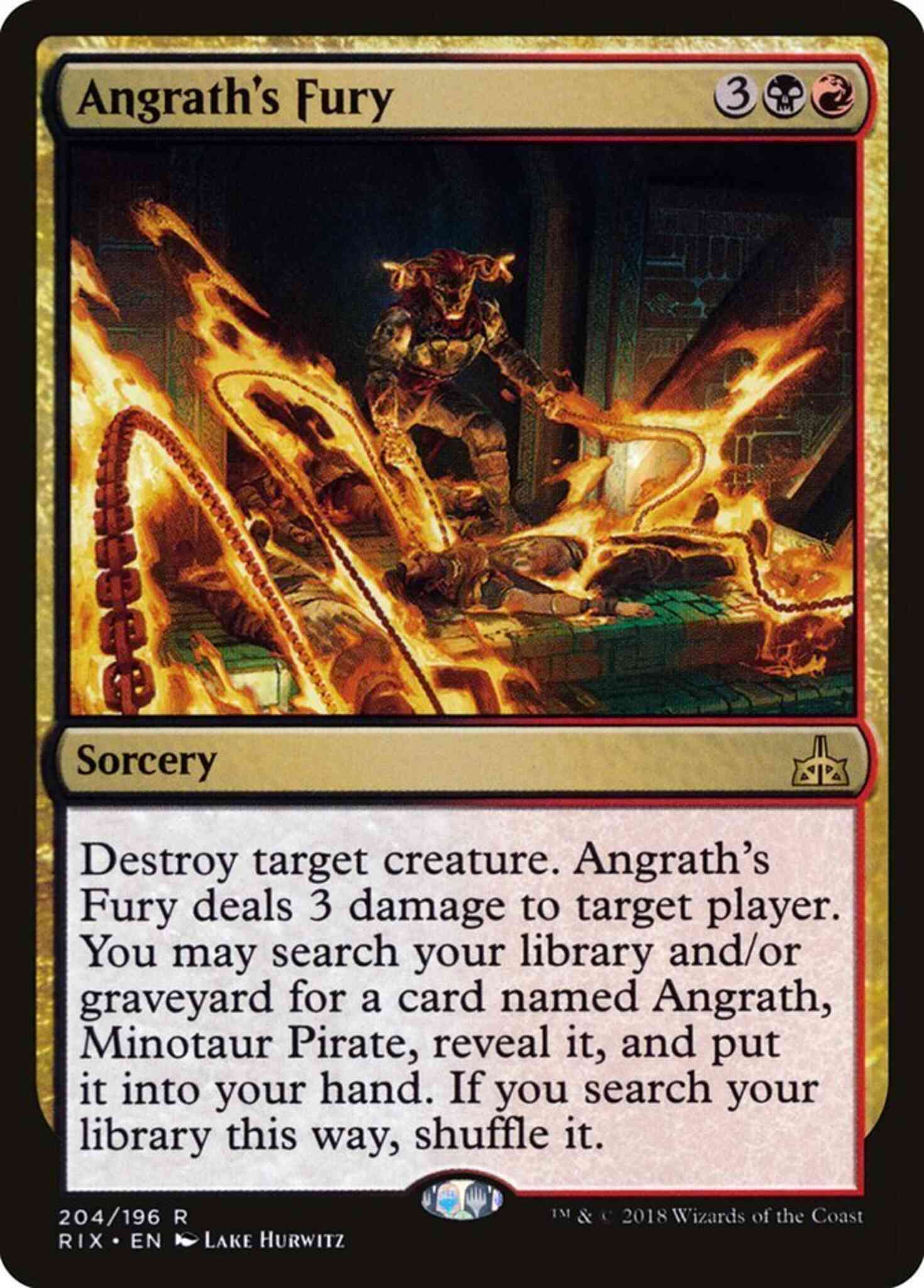 Fury 204 planeswalker – Magic Angrath's Fury [204] [Planeswalker Deck Exclusive] [Rivals of Ixalan] [Non-Foil]