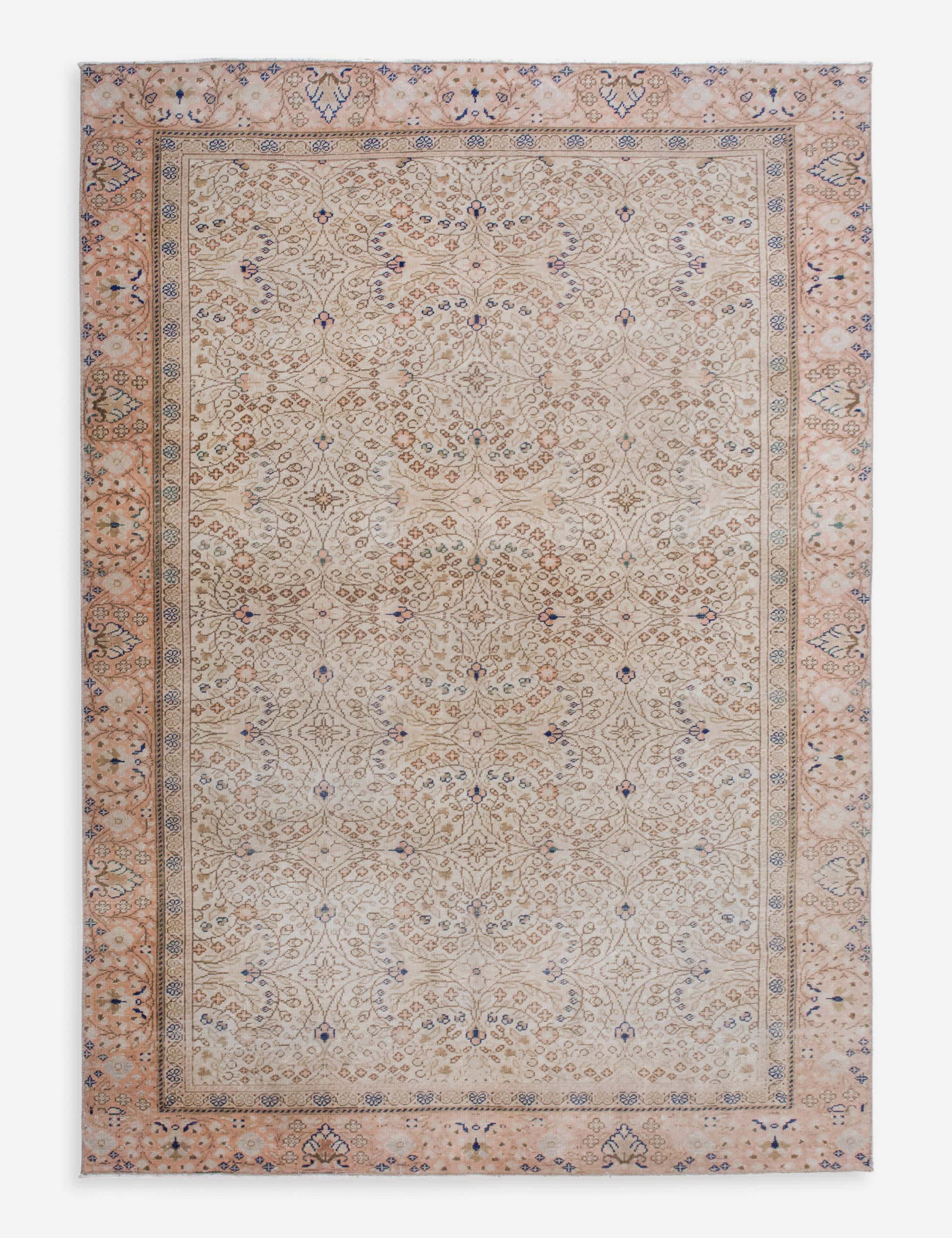 Lulu and Georgia Vintage Turkish Hand-Knotted Wool Rug No. 592, 4'6" x 6'9"