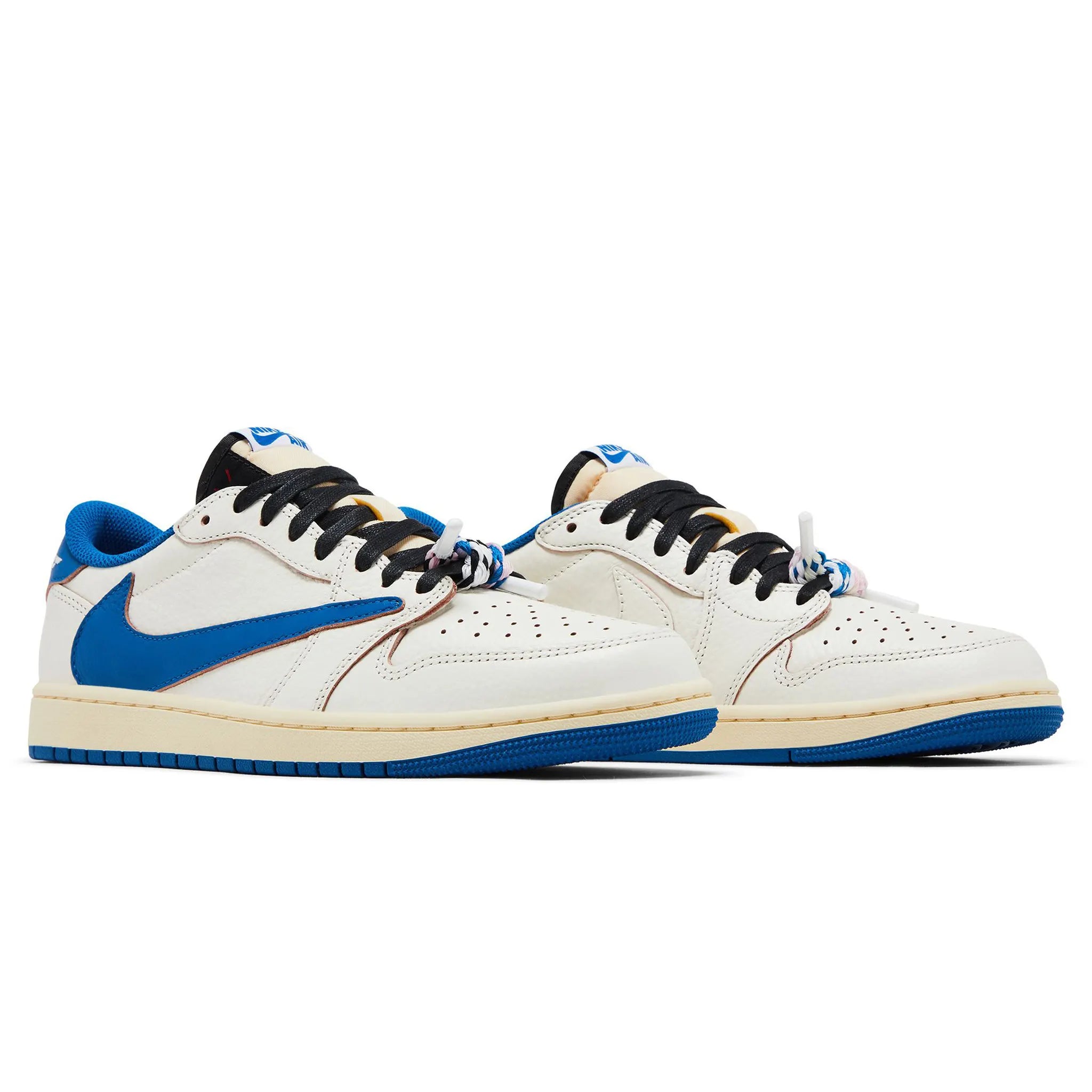 Fragment Design x Travis Scott x Air Jordan 1 Retro Low OG SP Sail Military Blue - view 2