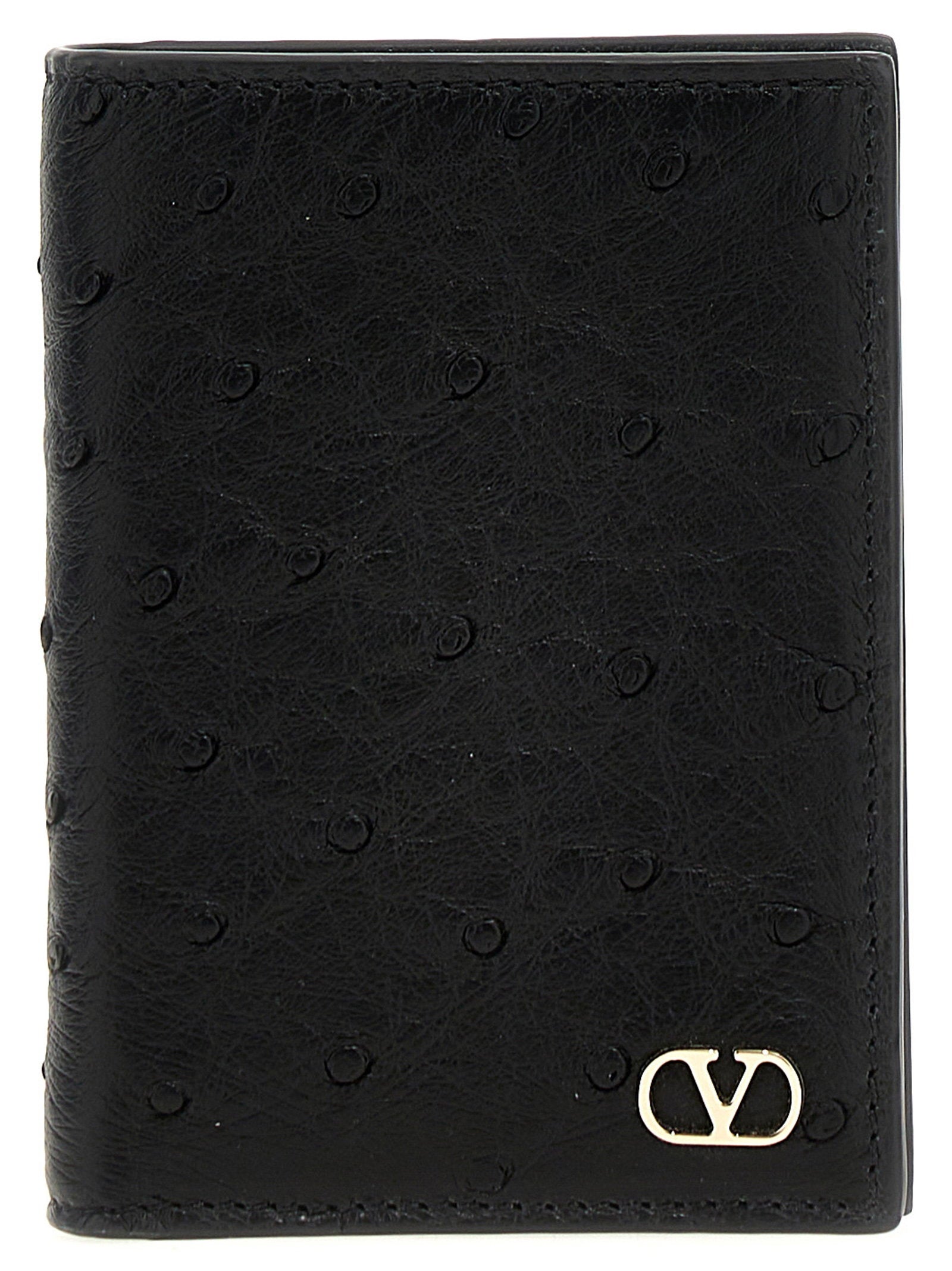 Valentino Garavani Vlogo Cardholder – 100% ostrich leather
