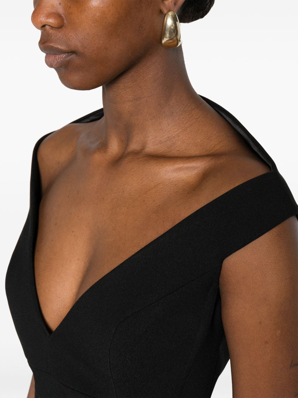 Solace London V-neck zip fastening Monica midi dress - view 2