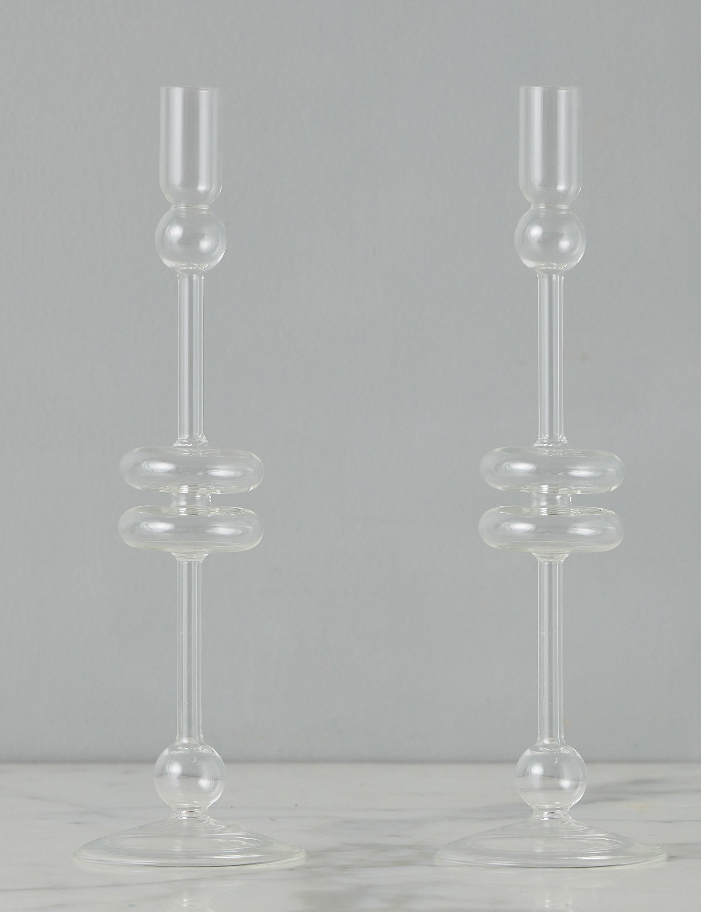 Lulu and Georgia Glass Candlestick Pair (Set of 2) by etúHOME - view 19