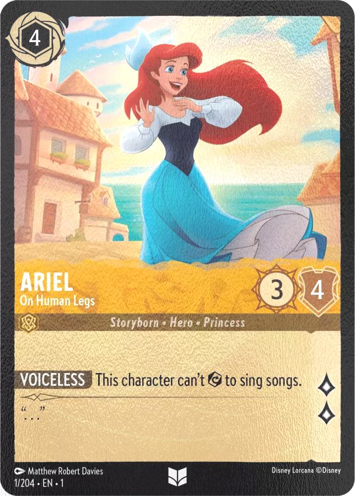 204 the first – Lorcana Ariel - On Human Legs - 1/204 [The First Chapter] [Cold Foil]