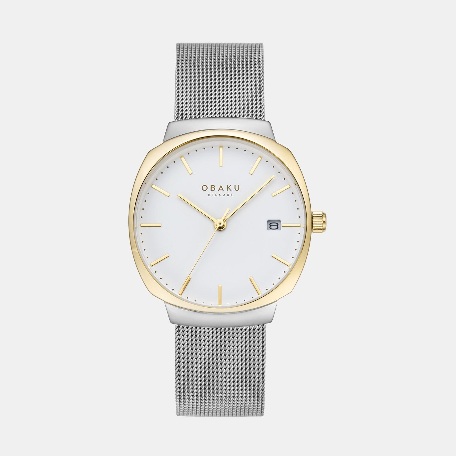 Obaku Felt Lille Women Quartz Silver Dial Analog Stainless Steel Watch V273LDFIMC