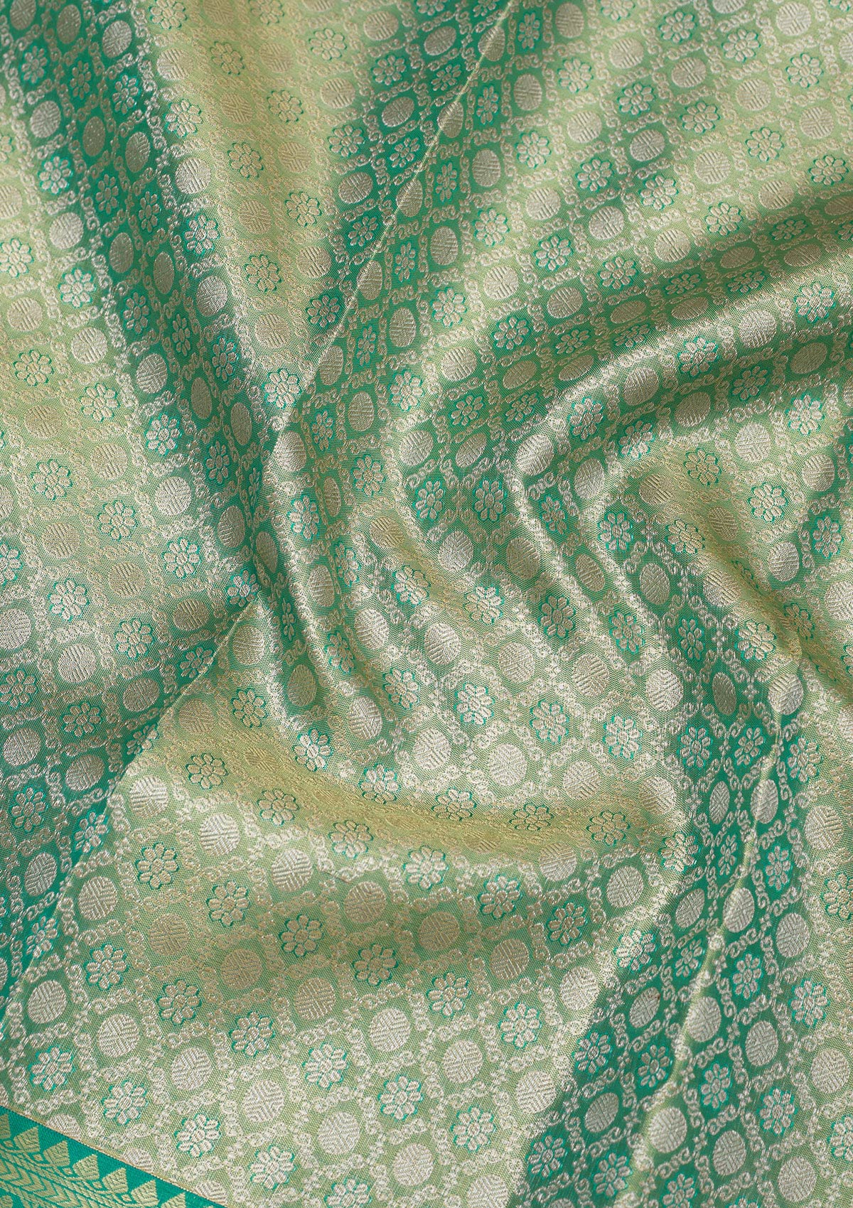 Koskii Rama Green Zariwork Pure Silk Saree – Women's - view 2