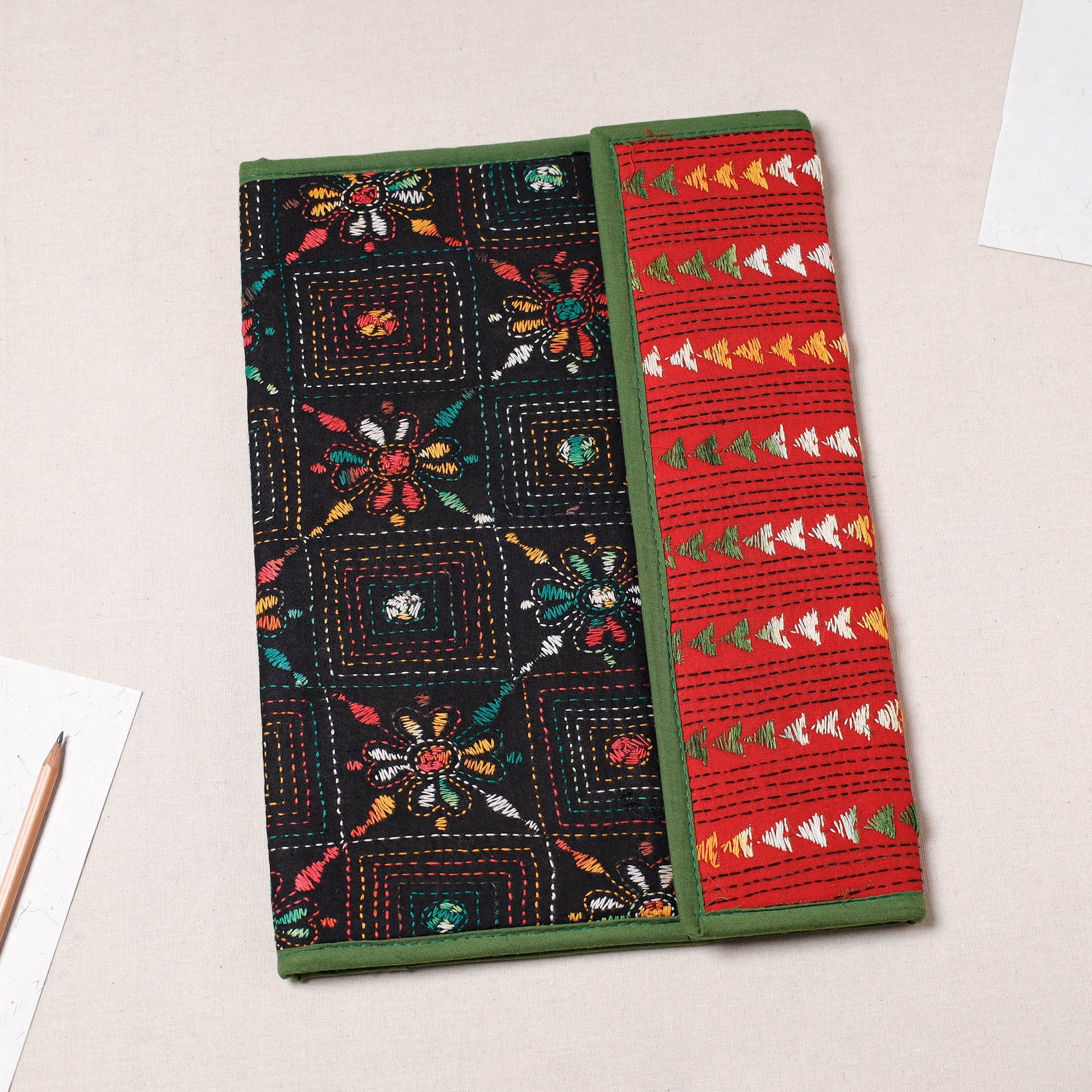 ASALKAAR Bengal Kantha Work Handcrafted File Folder