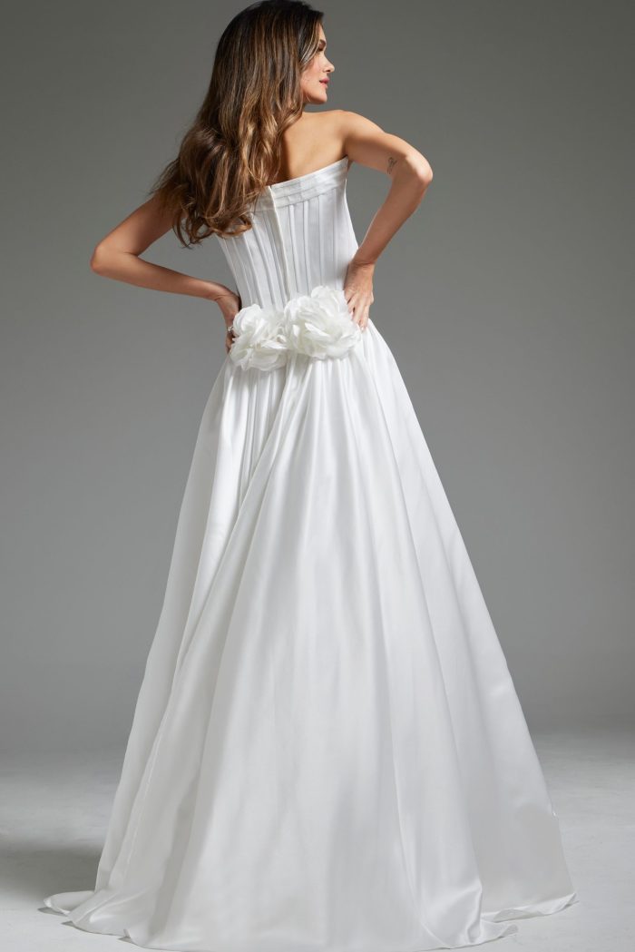 Jovani JB40784 A Line Bridal Long Wedding Dress - view 2