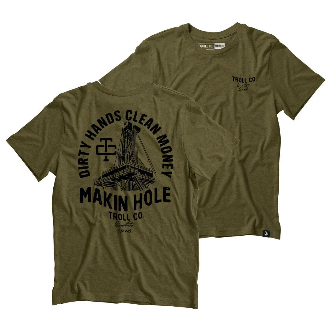 Radial Makin Hole Tee – Military Green