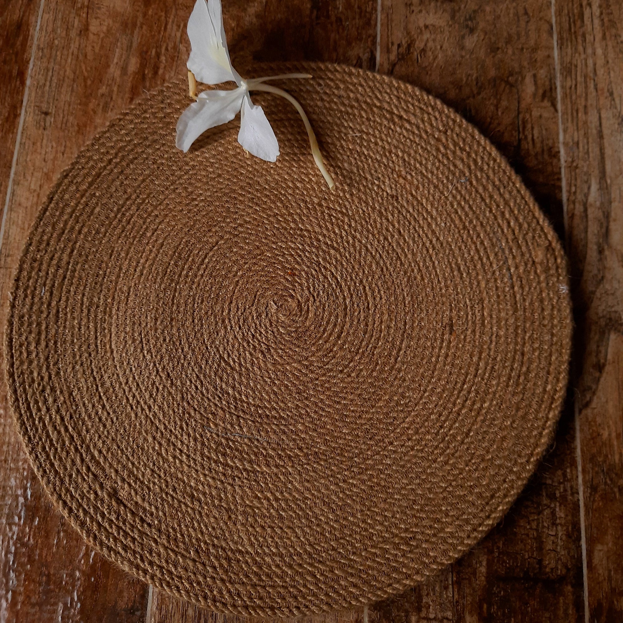 STUDIO VILASITA Brown - Jute Table Mat Round Rope (Set of 2)