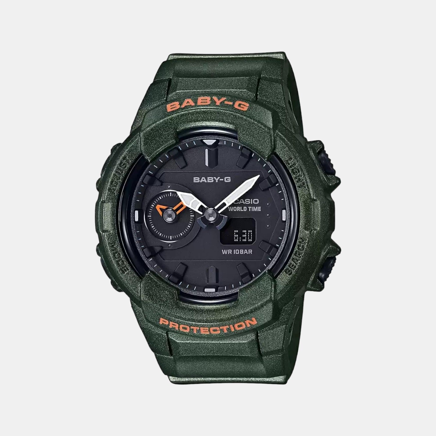 Casio Baby-G Women Quartz Black Dial Analog-Digital Resin Watch B206