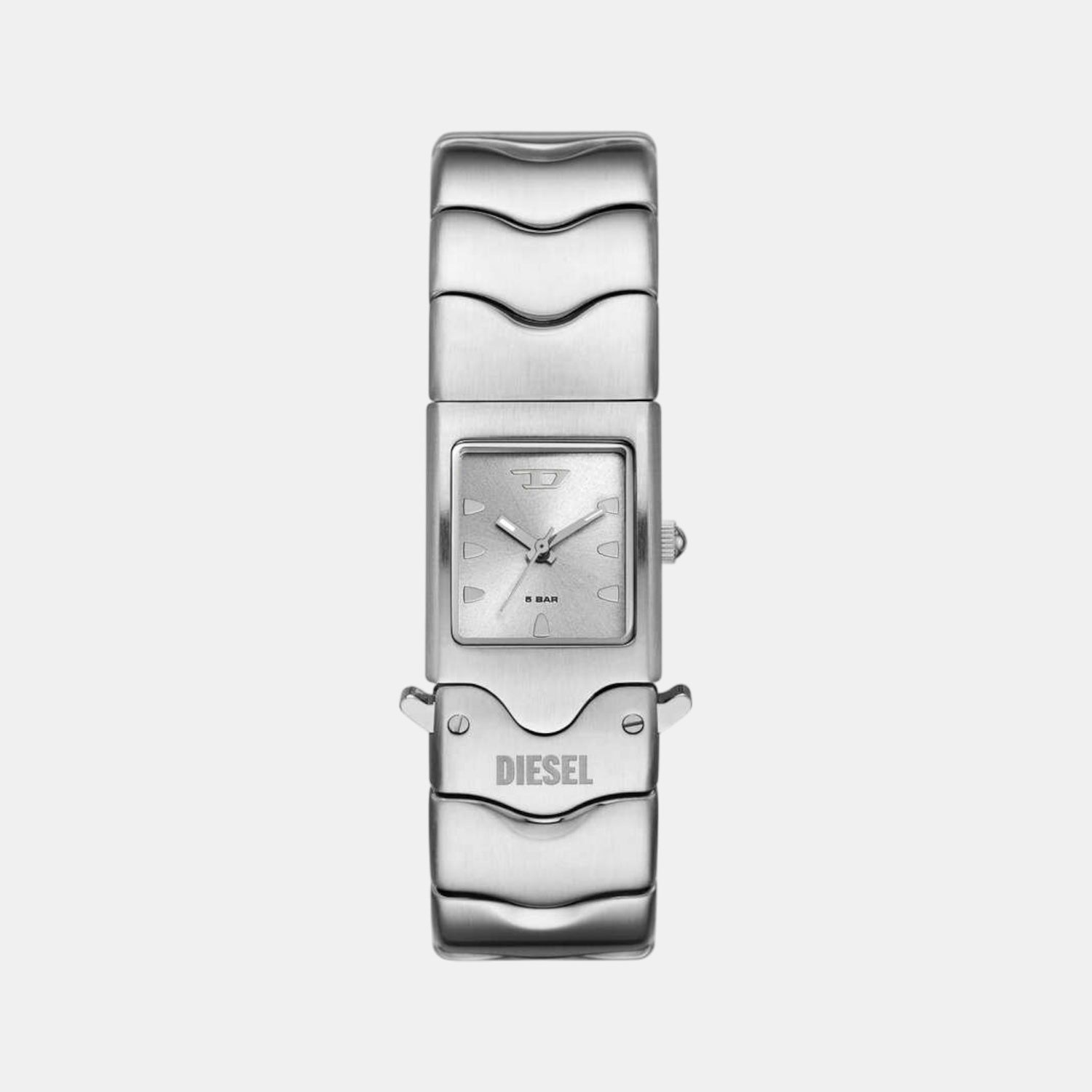 Diesel Closer Men Quartz Silver Dial Analog Stainless Steel Watch DZ2222