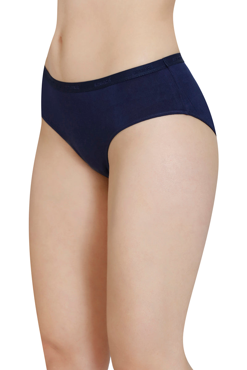 Amante Solid Mid Rise Modal Bikini Panty (Pack of 2) - view 6